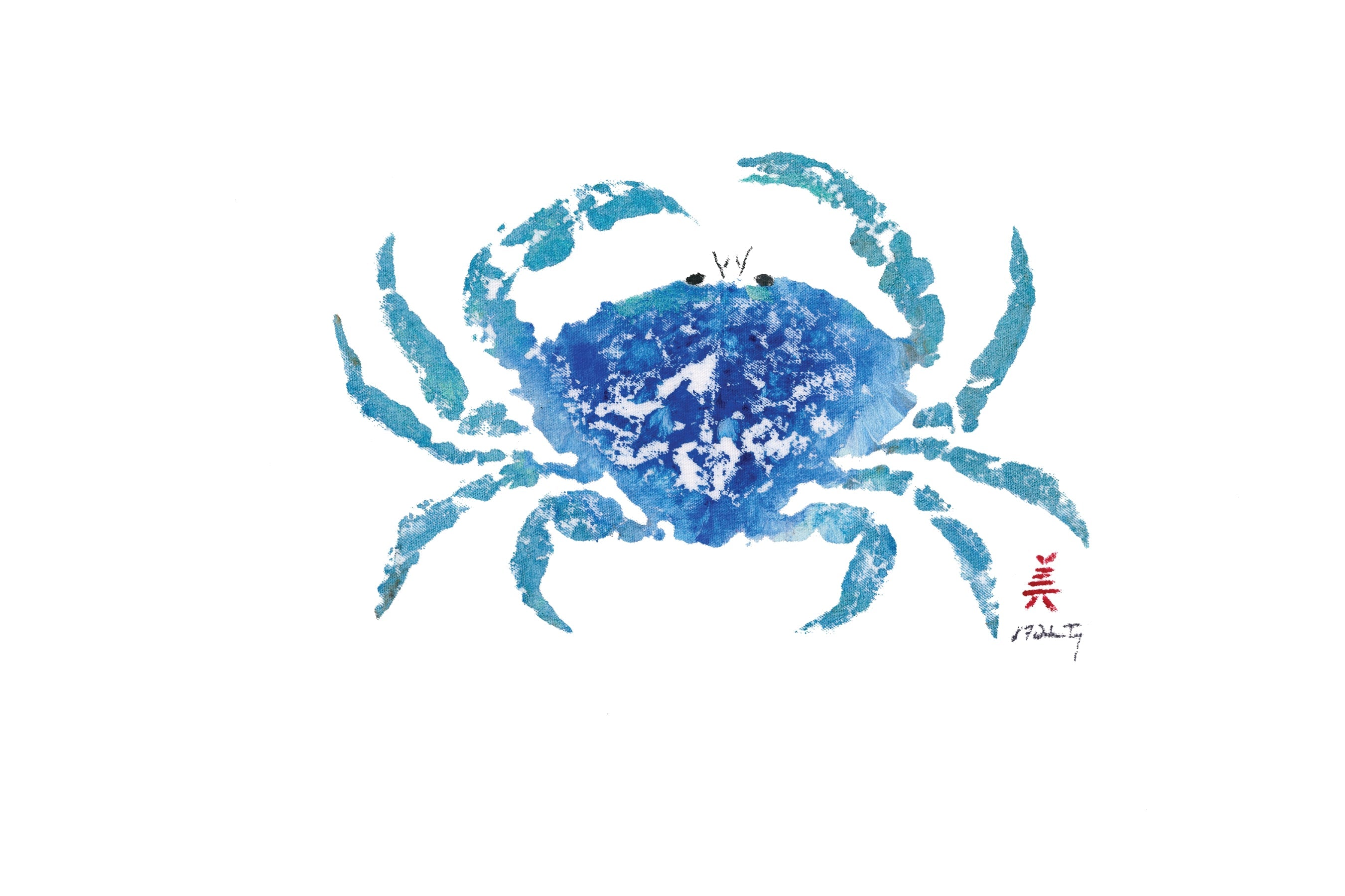 Blue Dungeness Crab Handmade Placemat - MaisonBeach