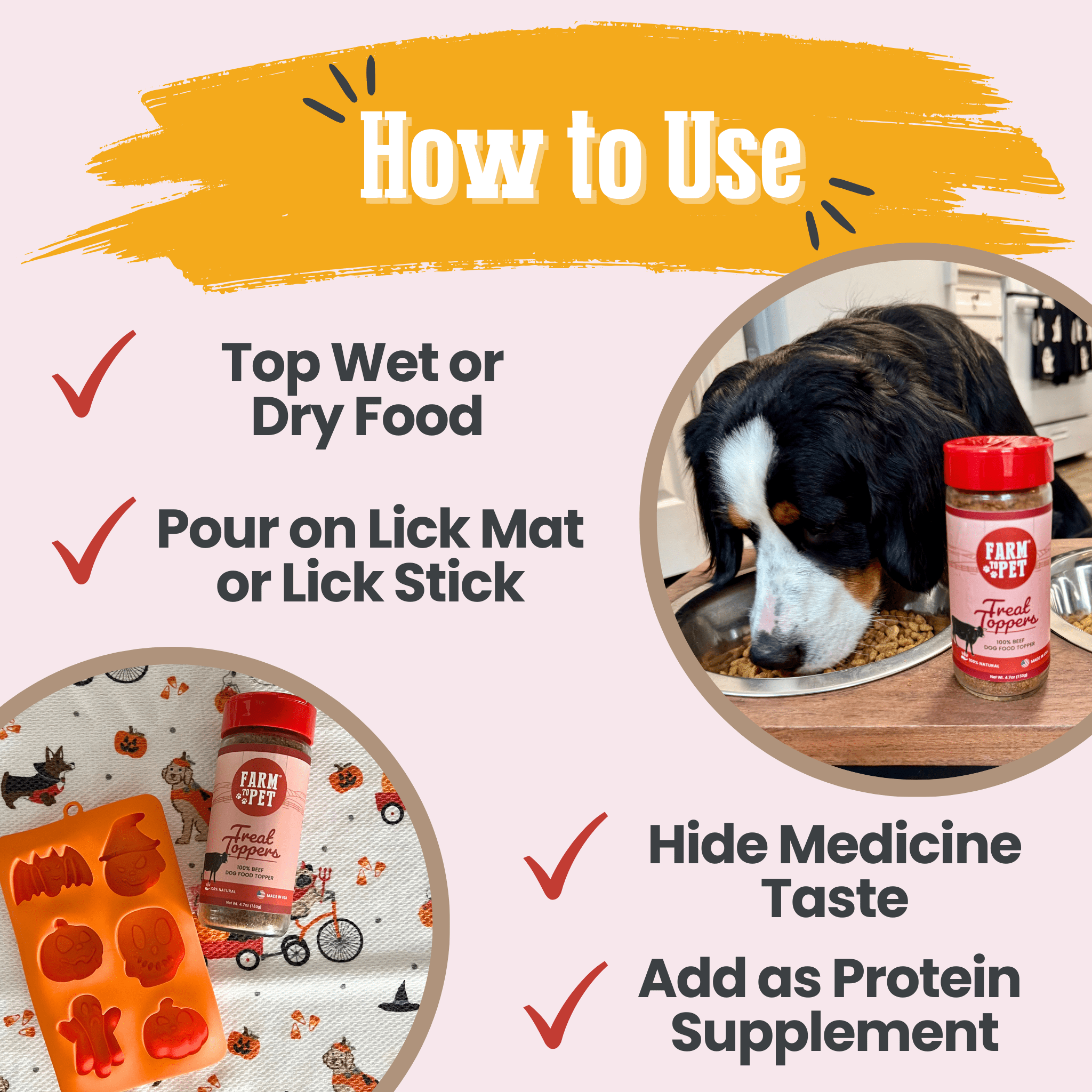 Treat Topper Beef Dog Food Topper | Powdered Meal Topper for Pets - MaisonBeach