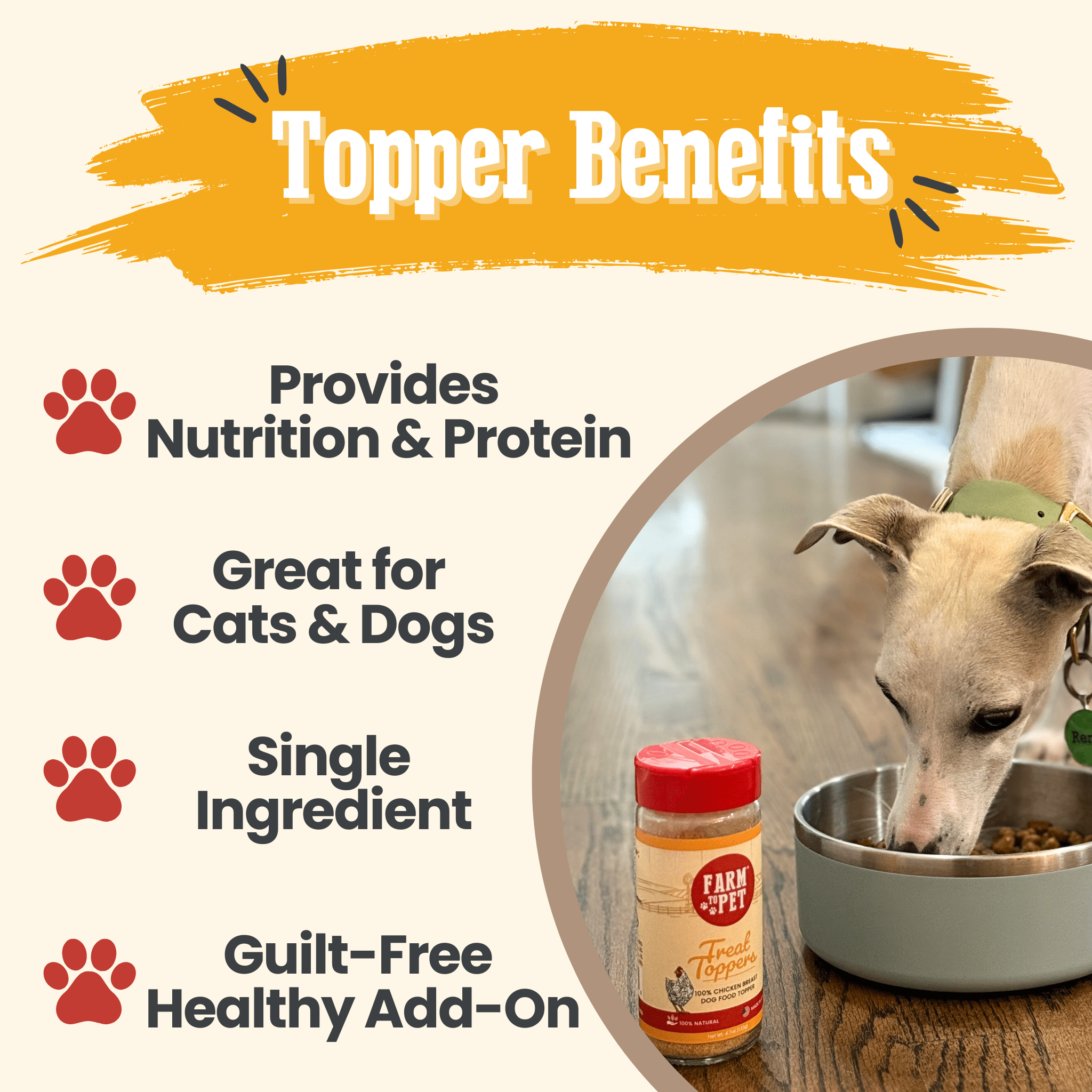 Treat Topper Chicken Dog Food Topper | Healthy Meal Supplement for Dogs - MaisonBeach