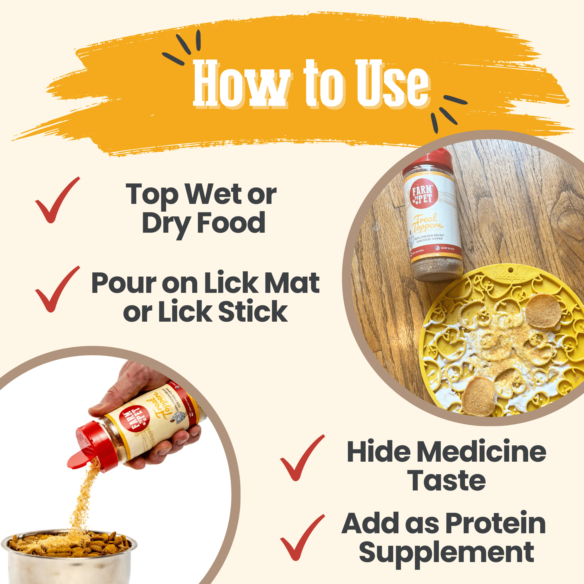 Treat Topper Chicken Dog Food Topper | Healthy Meal Supplement for Dogs - MaisonBeach
