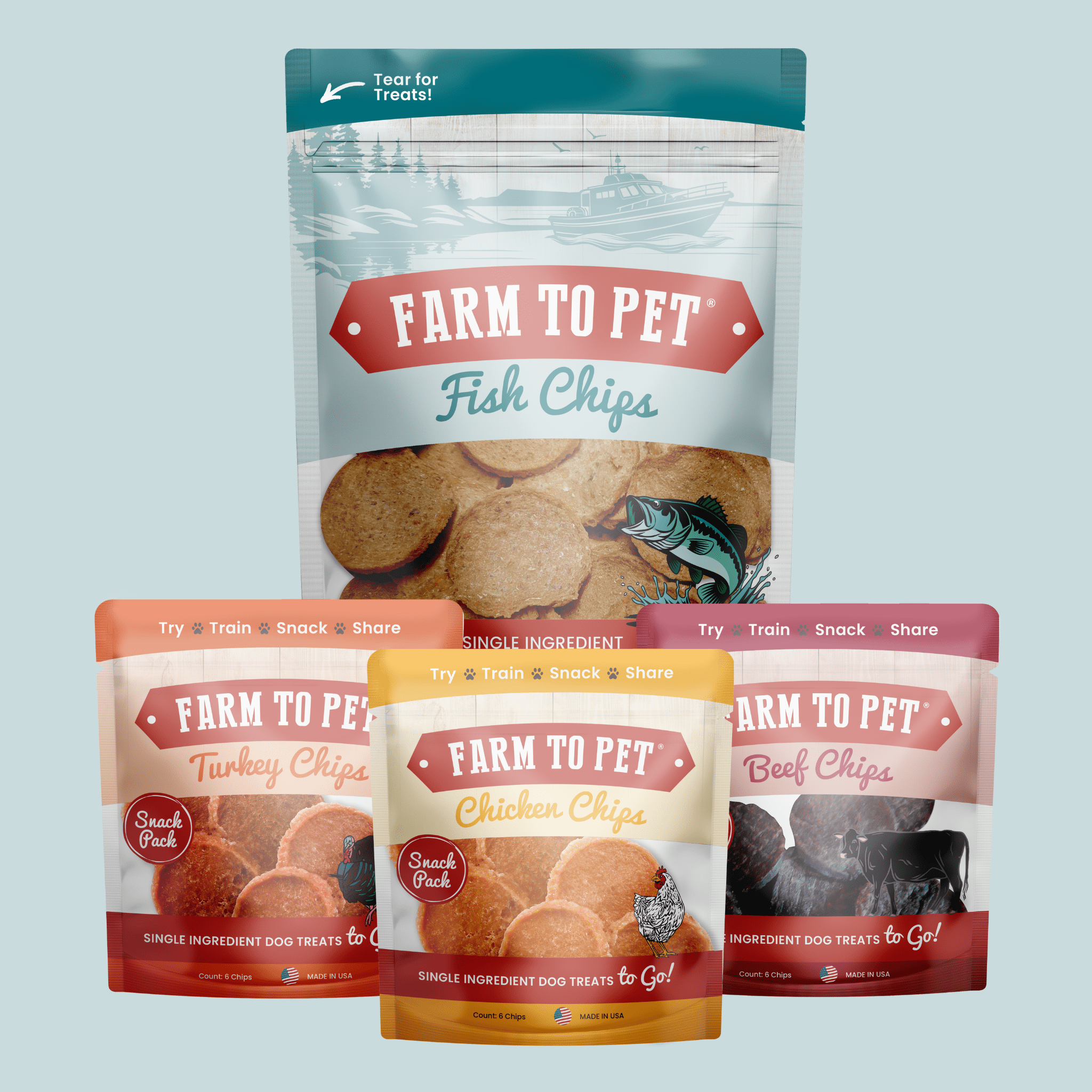 Puppy Packs 'n Snacks Dog Treat Starter Pack | Single-Ingredient Training Treats - MaisonBeach
