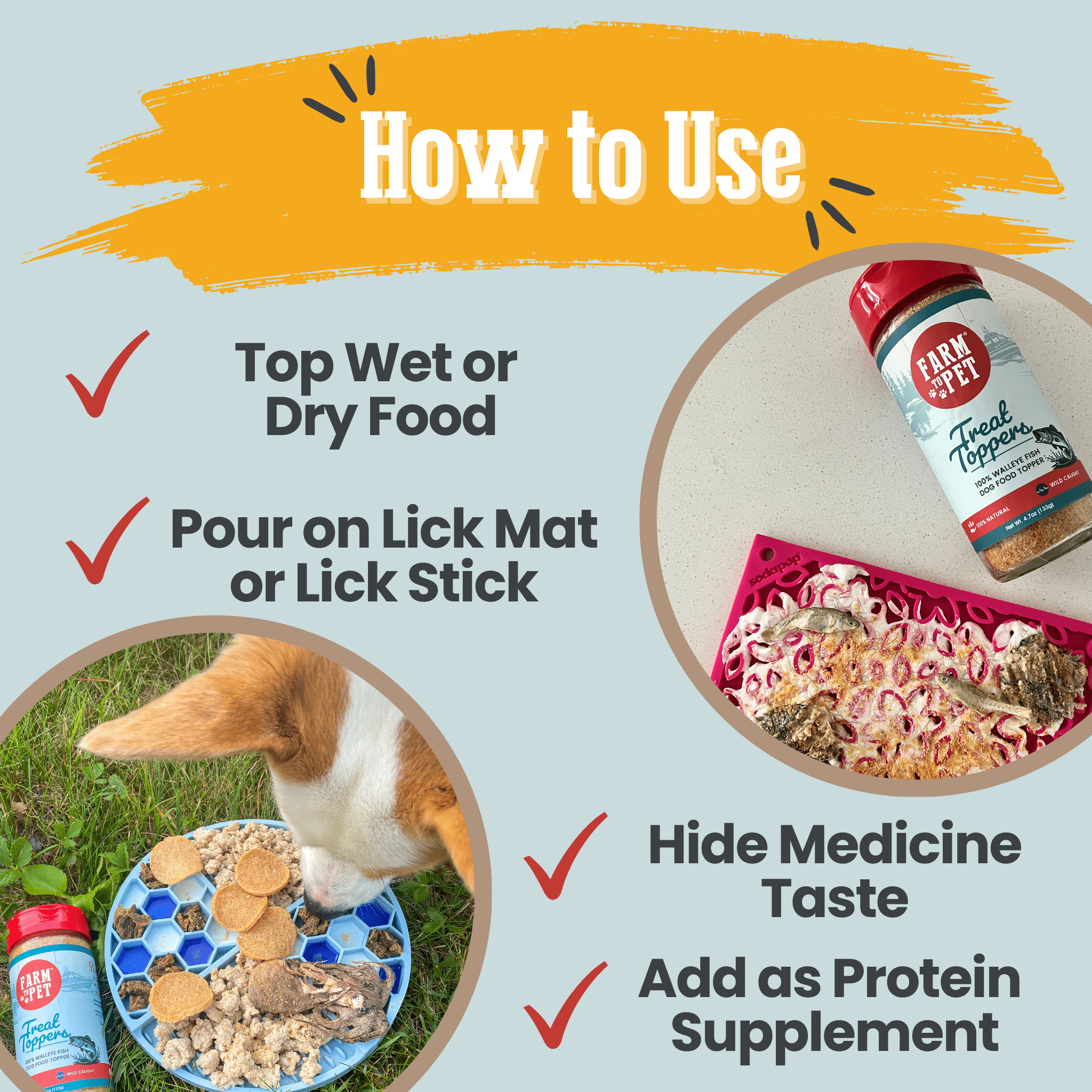 Treat Topper Fish Dog Food Topper | Low-Fat Meal Topper for Pets - MaisonBeach