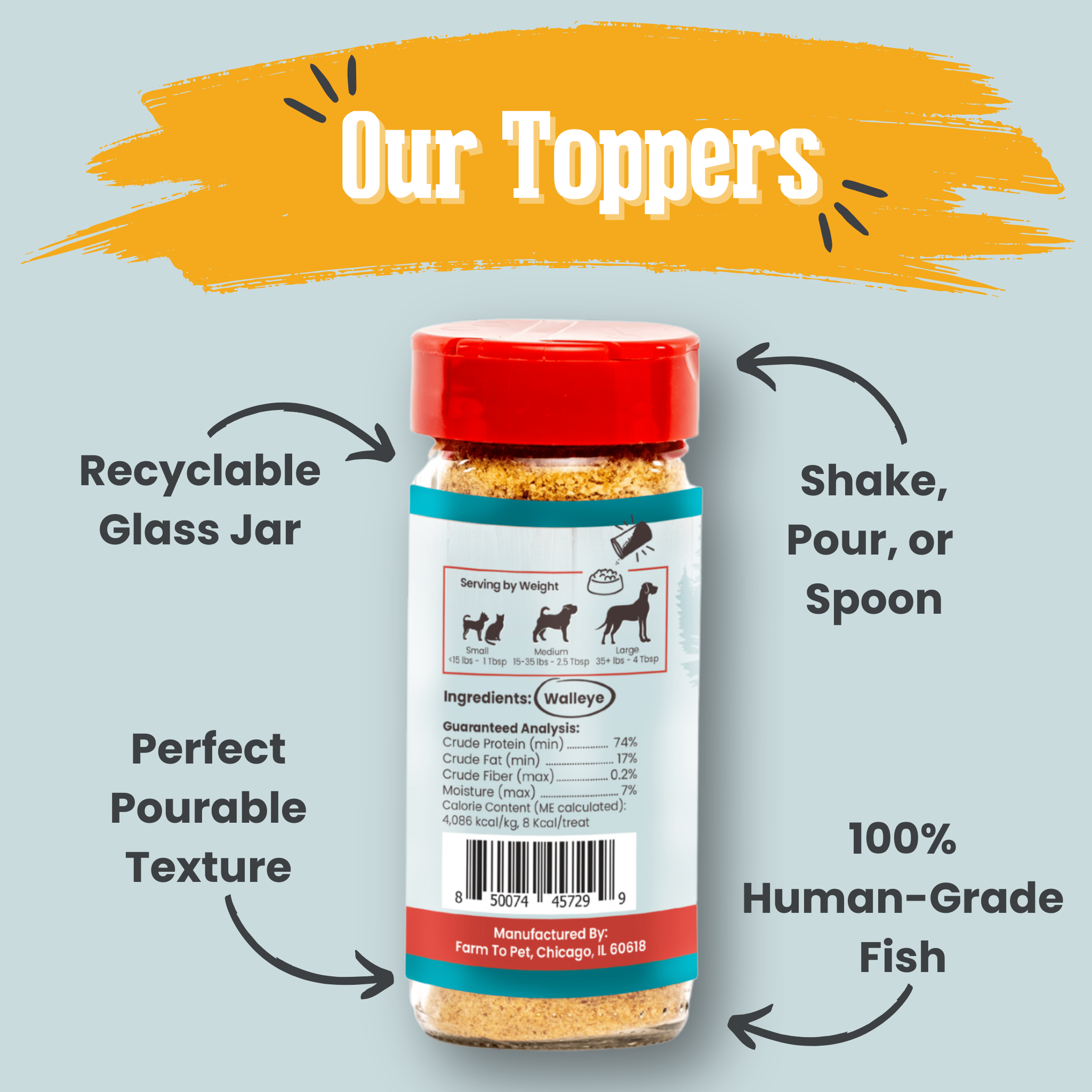Treat Topper Fish Dog Food Topper | Low-Fat Meal Topper for Pets - MaisonBeach