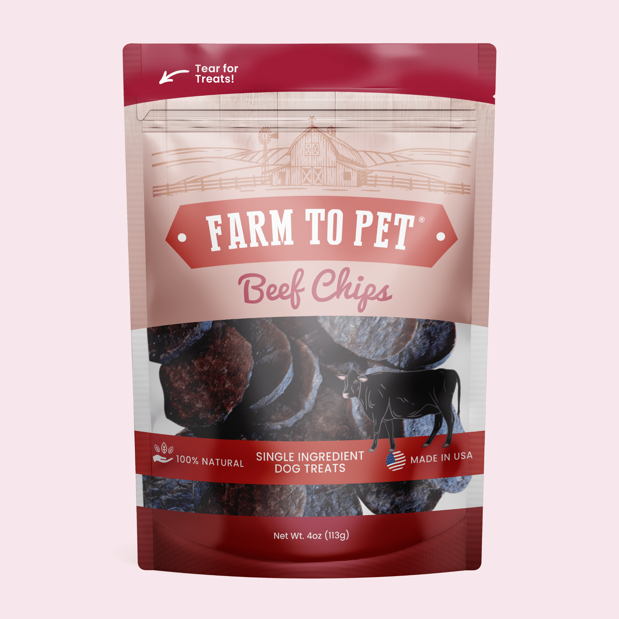 Beef Chips Dog Treats | Single-Ingredient Healthy Treats for Dogs - MaisonBeach