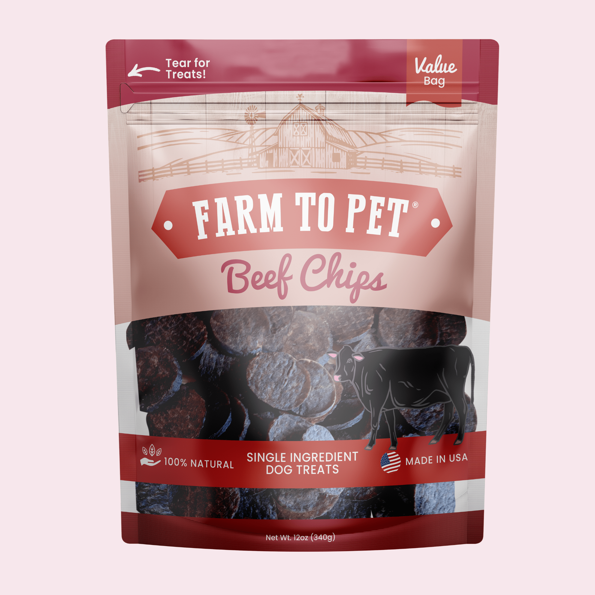 Beef Chips Dog Treats | Single-Ingredient Healthy Treats for Dogs - MaisonBeach
