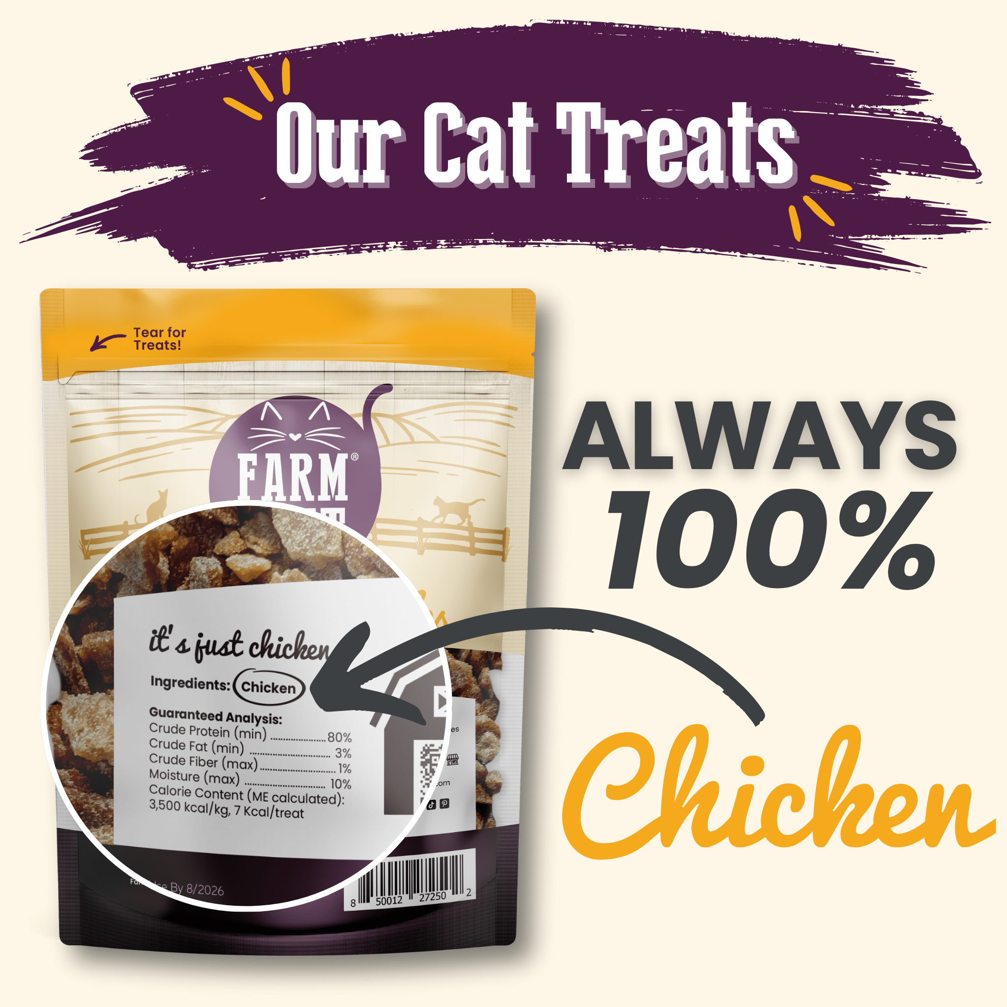 Chicken Crumbles Cat Treats | Single-Ingredient Treats for Cats - MaisonBeach