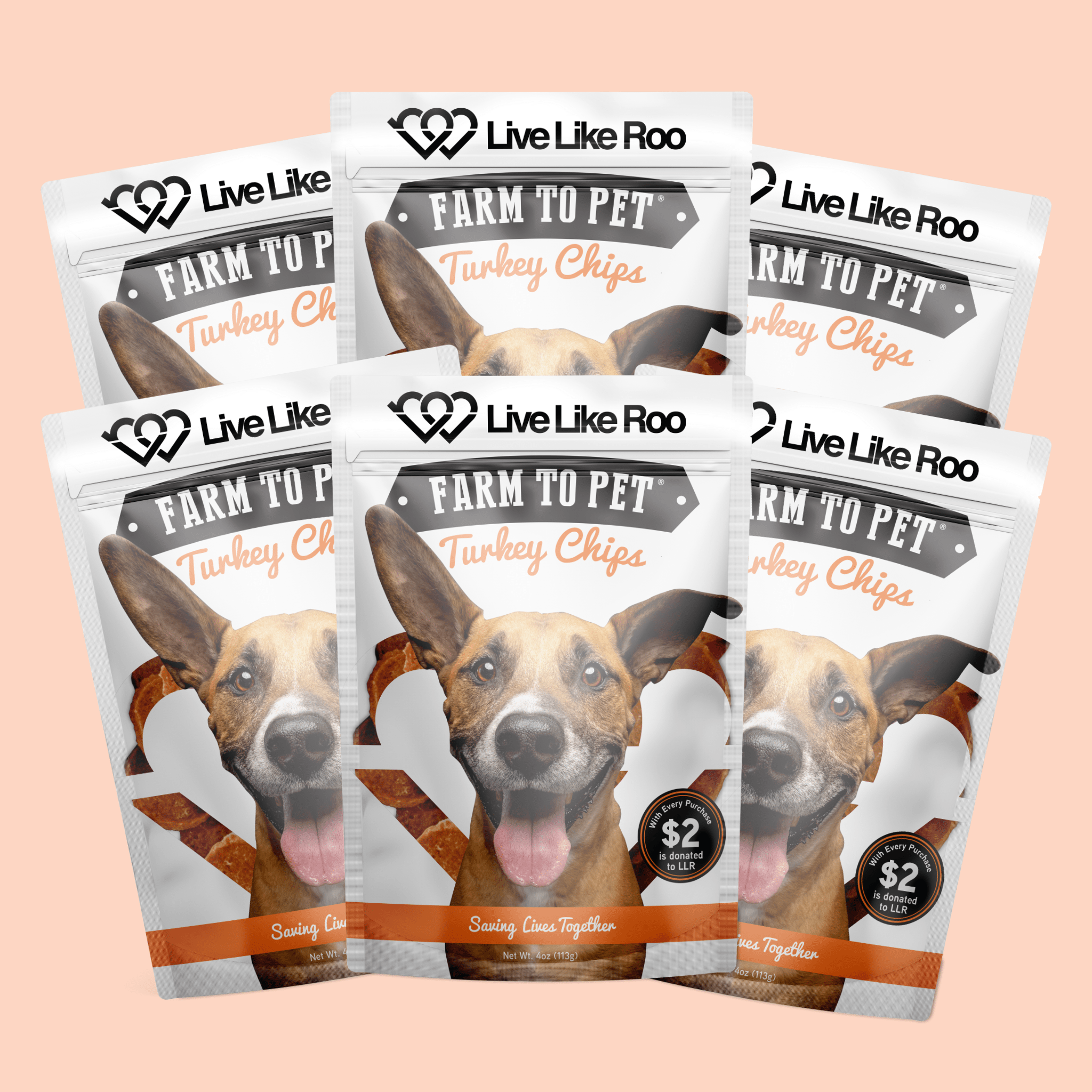 Live Like Roo Turkey Chips for Dogs | Dog Treats That Give Back - MaisonBeach