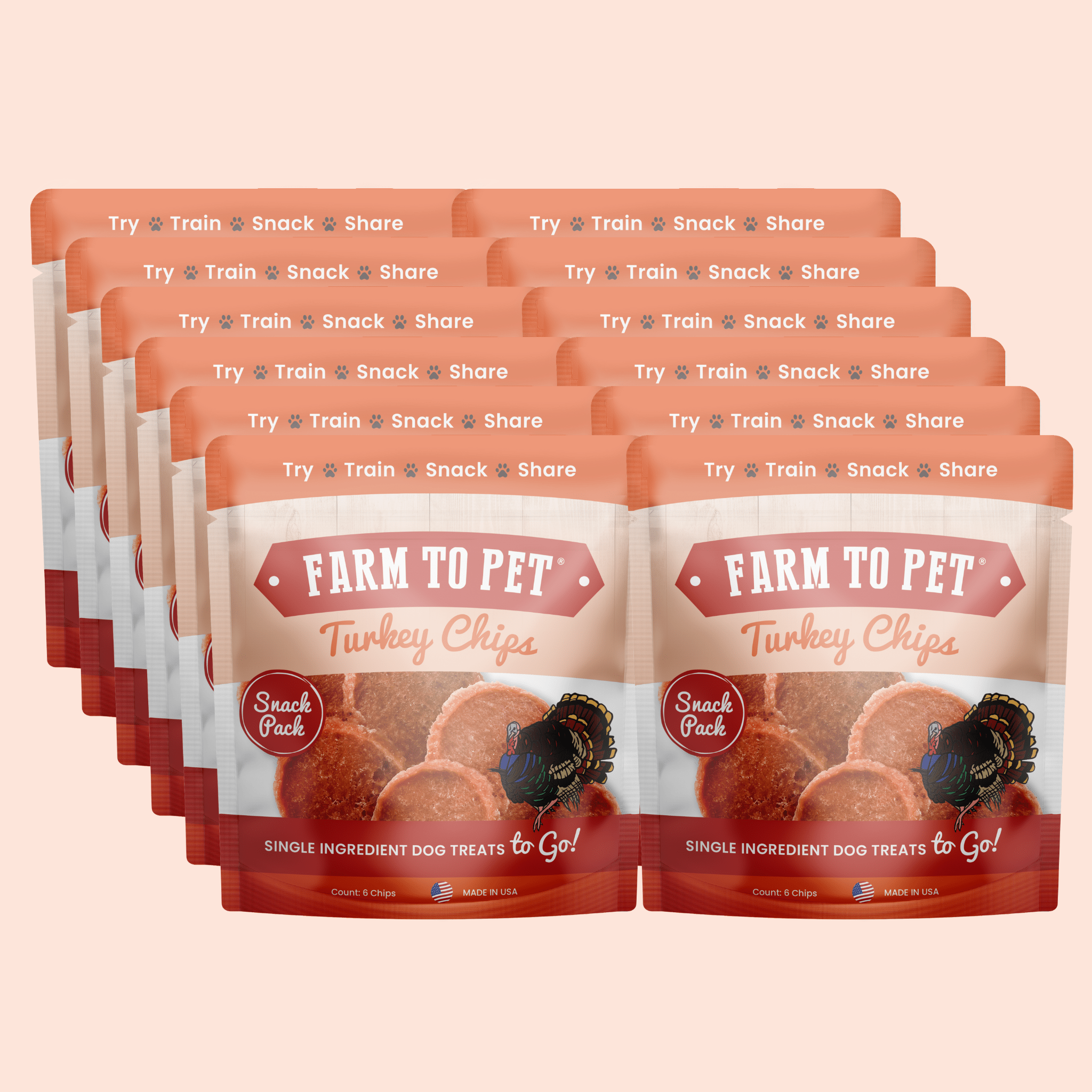Turkey Chips Snack Pack Bundles | Low Allergen Treats for Training - MaisonBeach
