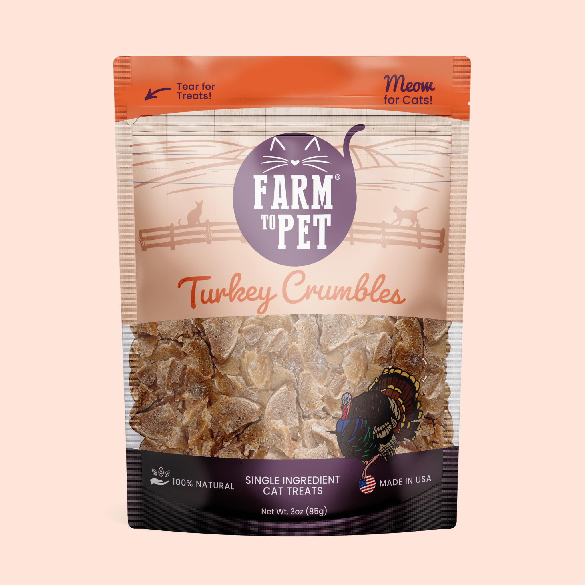 Turkey Crumbles for Cats | Grain-Free Cat Treats - MaisonBeach