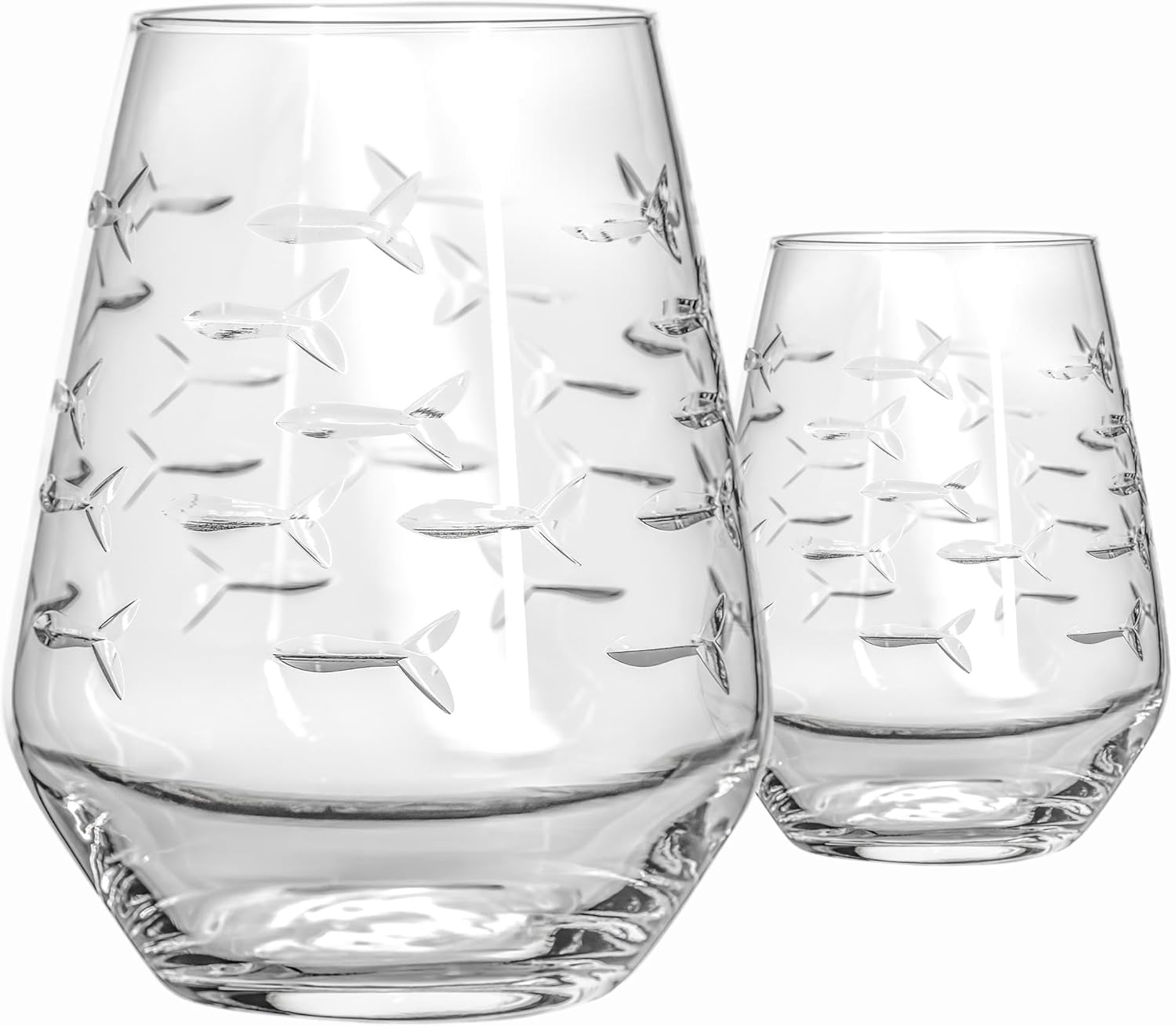 School of Fish 18oz Stemless Tumblers - MaisonBeach
