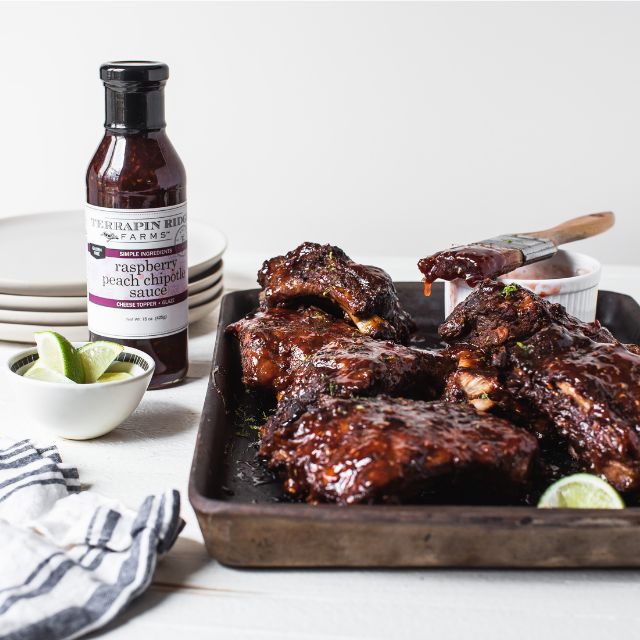 Raspberry Peach Chipotle Sauce - Quart - MaisonBeach