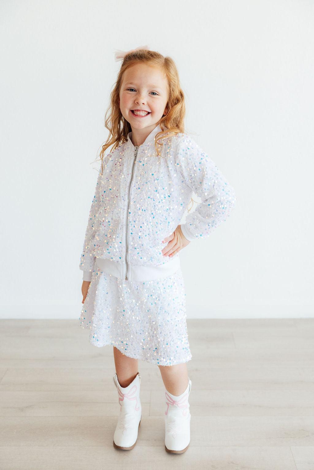 White Velvet Sequin Jacket - MaisonBeach
