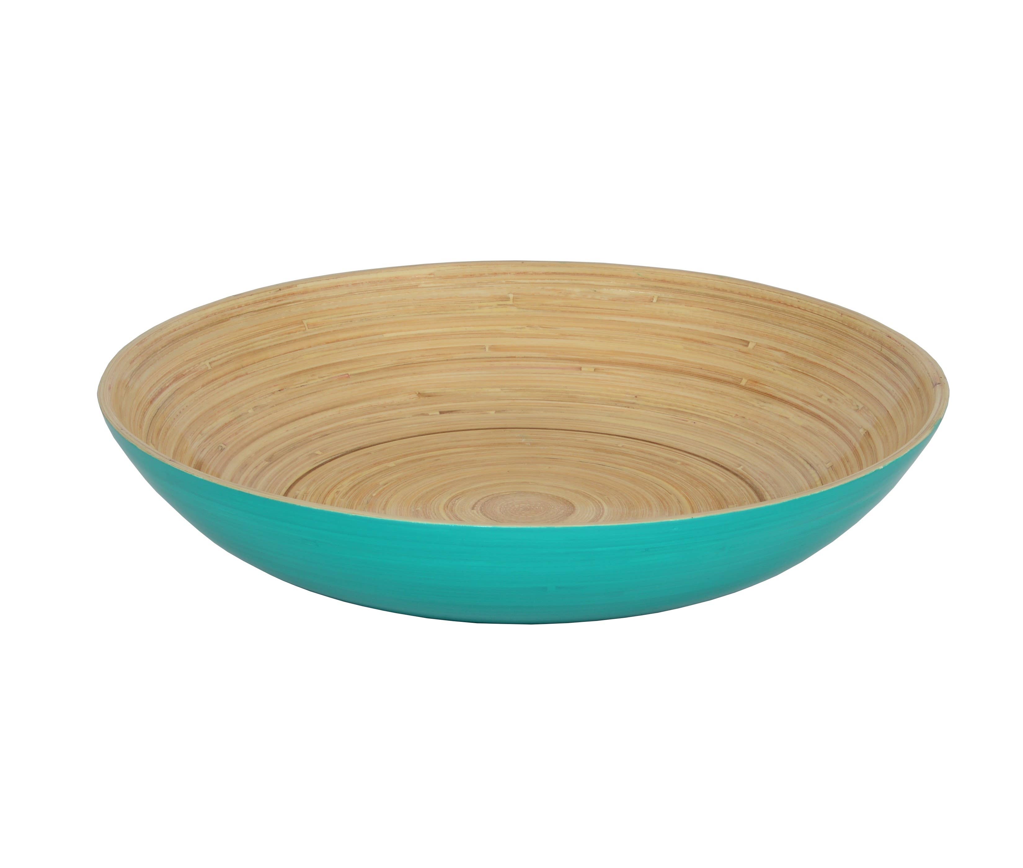 Blue Bamboo Fruit Bowl 11.7" x 2" - MaisonBeach