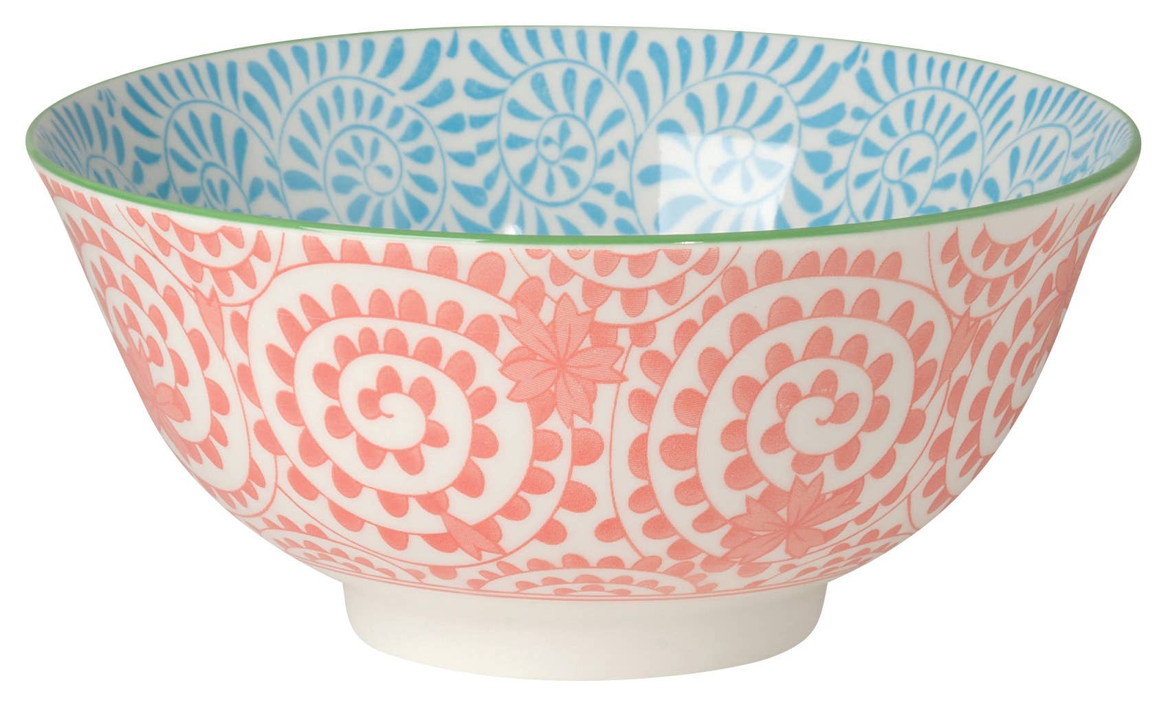 Now Designs by Danica - Orange and Blue Swirls Stamped Bowl 6 inch