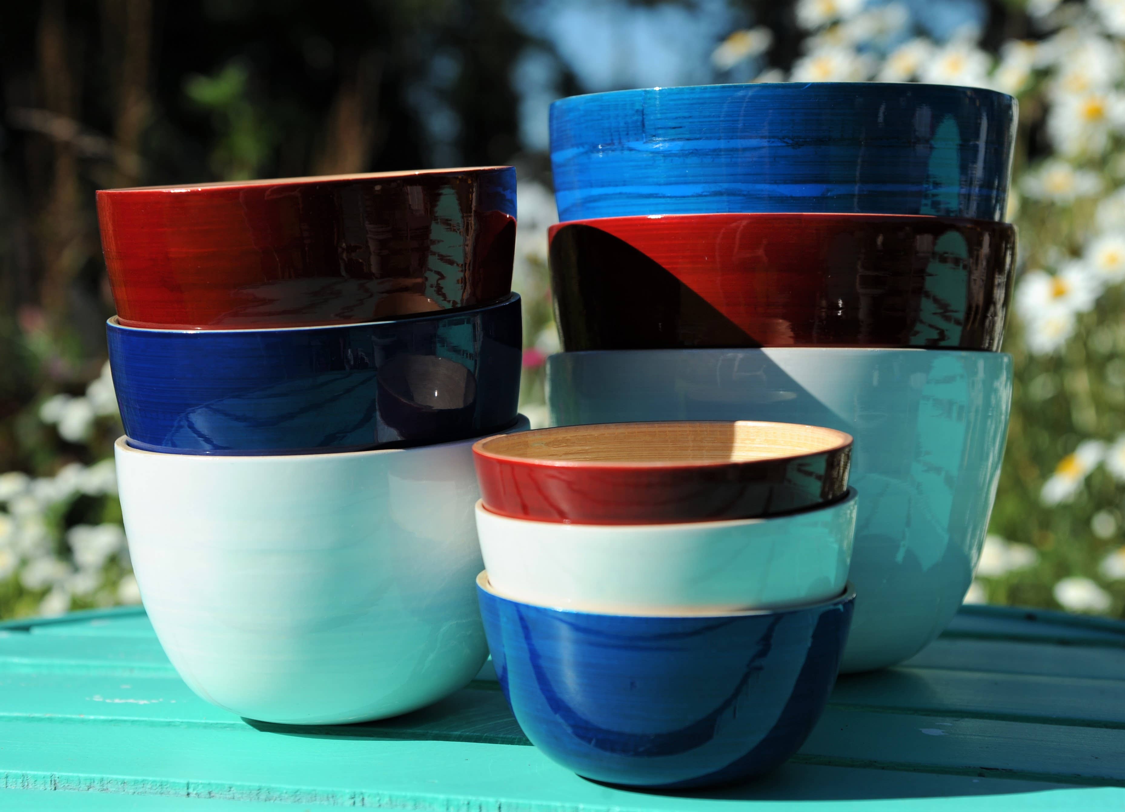 Blue Bamboo Mini Bowl 3.9" x 2" - MaisonBeach
