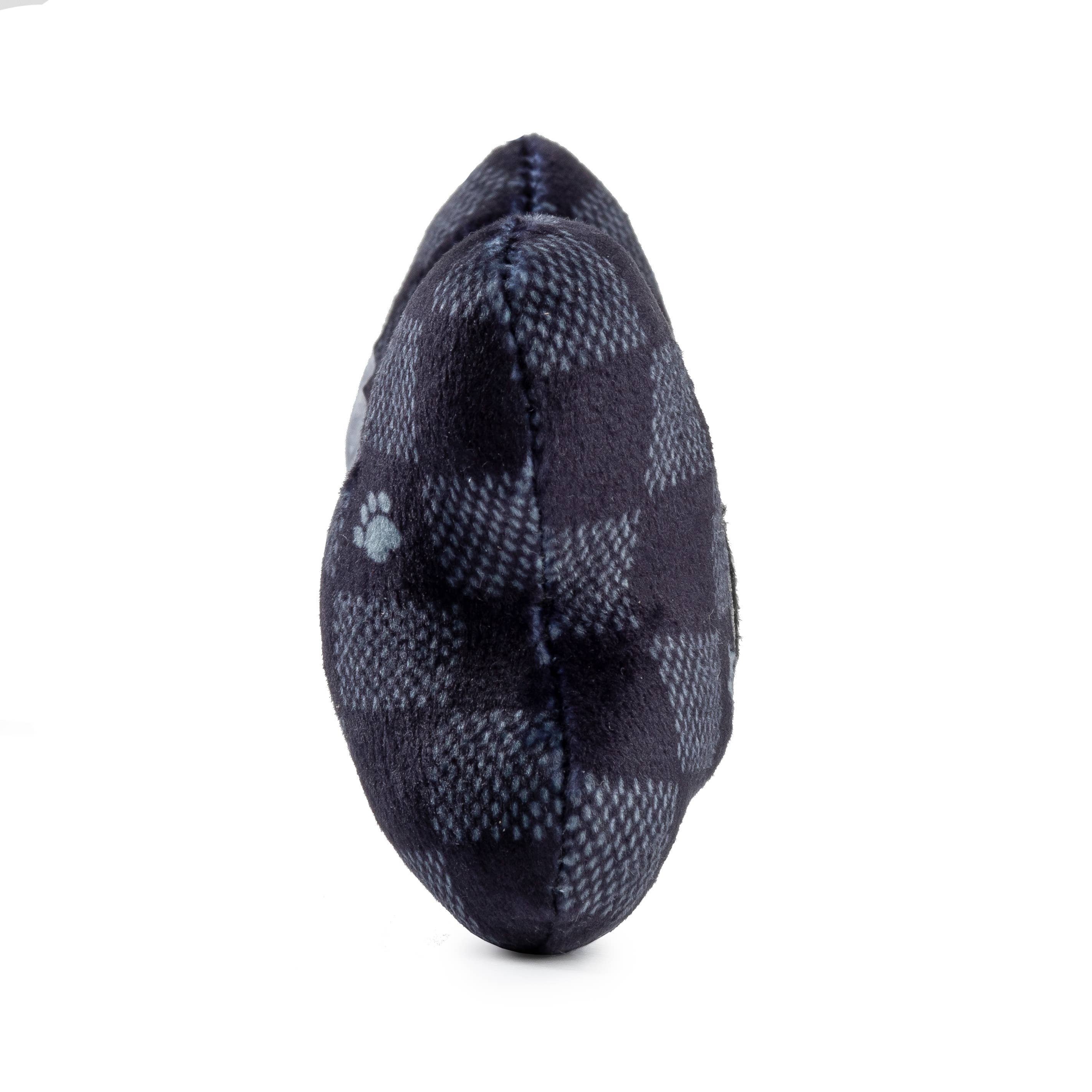 Haute Diggity Dog - Black Checker Chewy Vuiton Bone Squeaker Dog Toy: Large