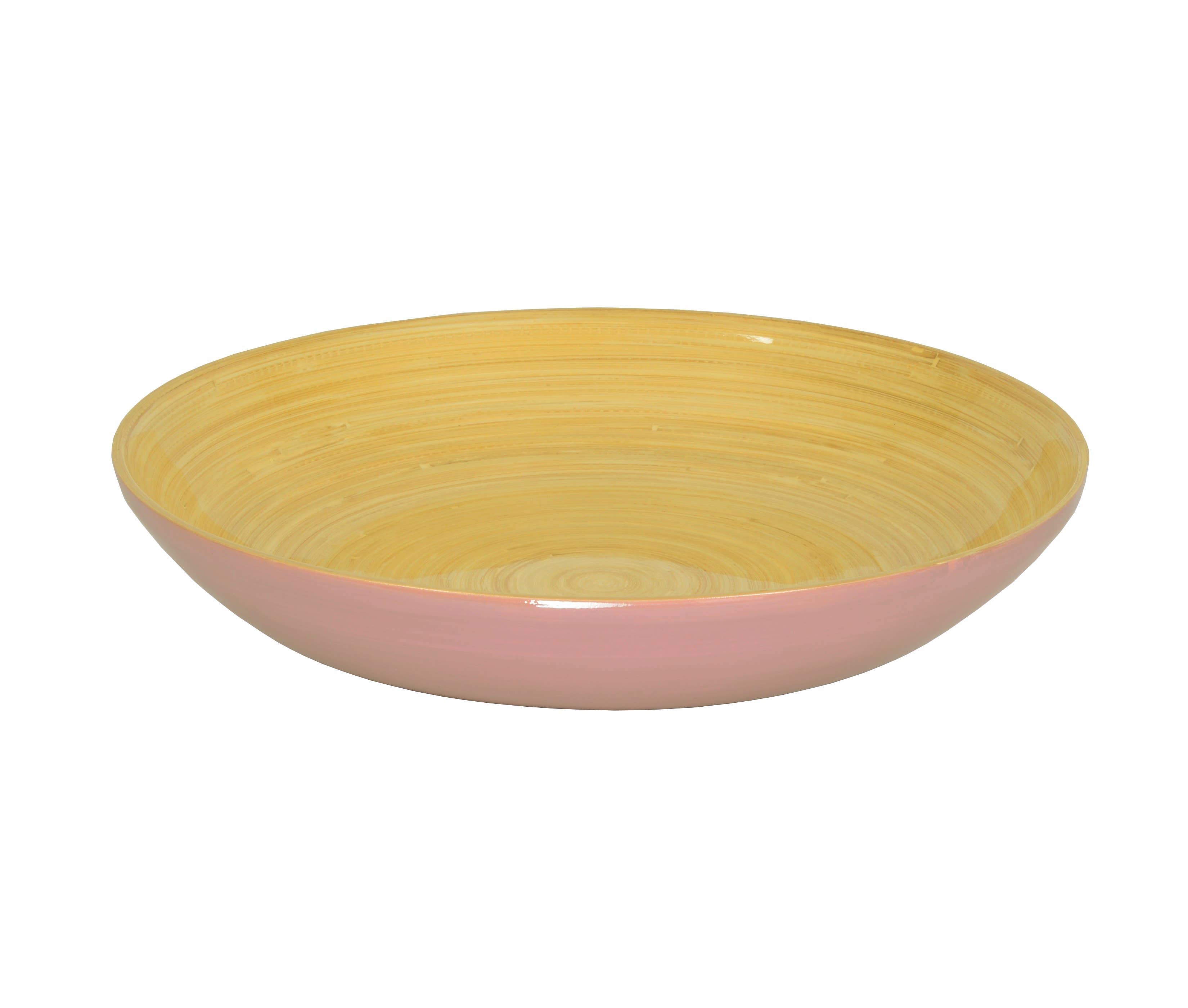 White Bamboo Fruit Bowl 11" x 2" - MaisonBeach