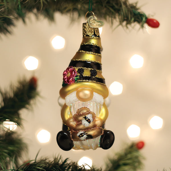 Bee Happy Gnome Ornament - MaisonBeach