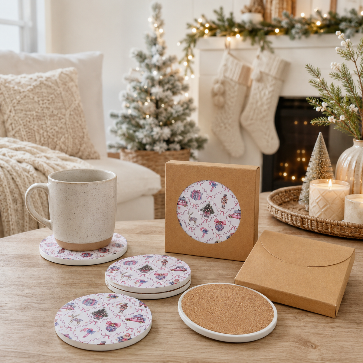 Christmas Coasters - MaisonBeach