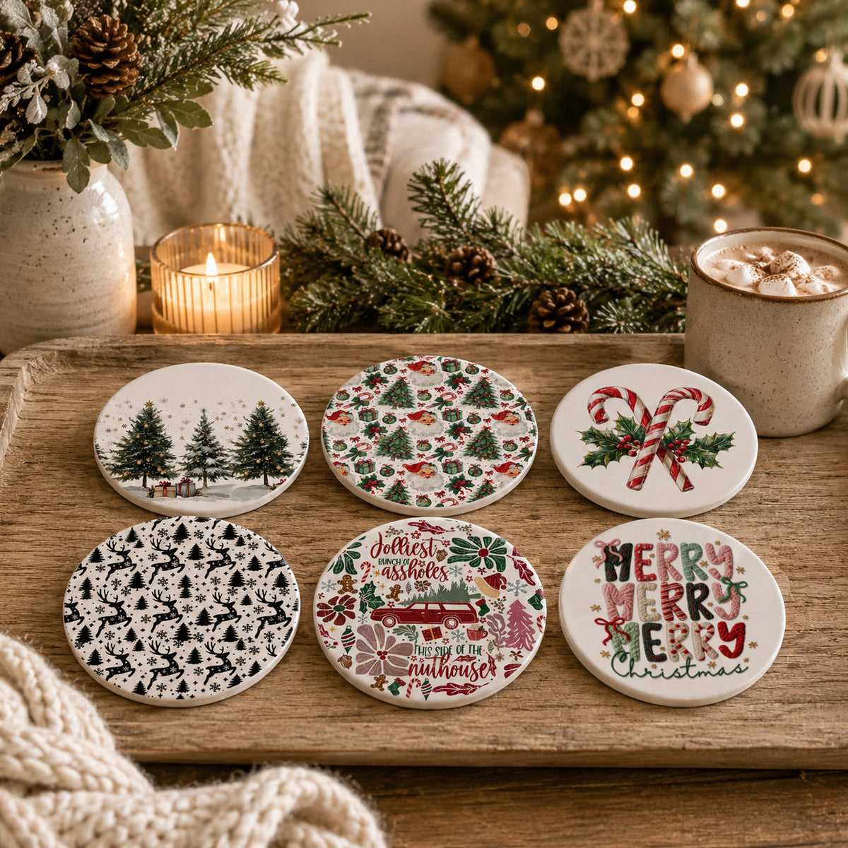 Christmas Coasters - MaisonBeach