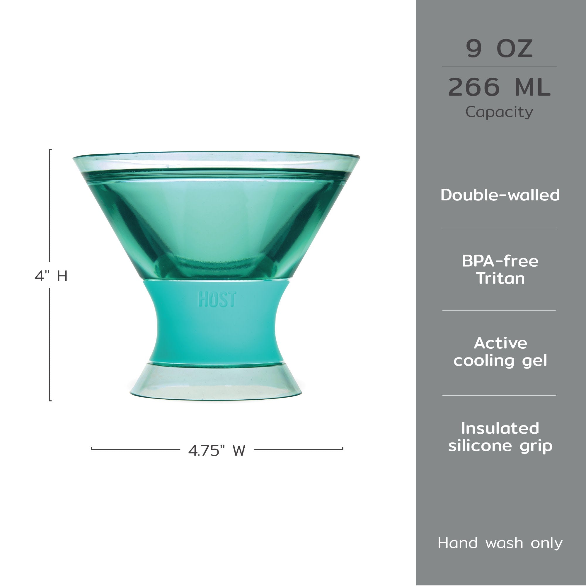 Martini FREEZE™ in Tinted Aqua, Set of 2