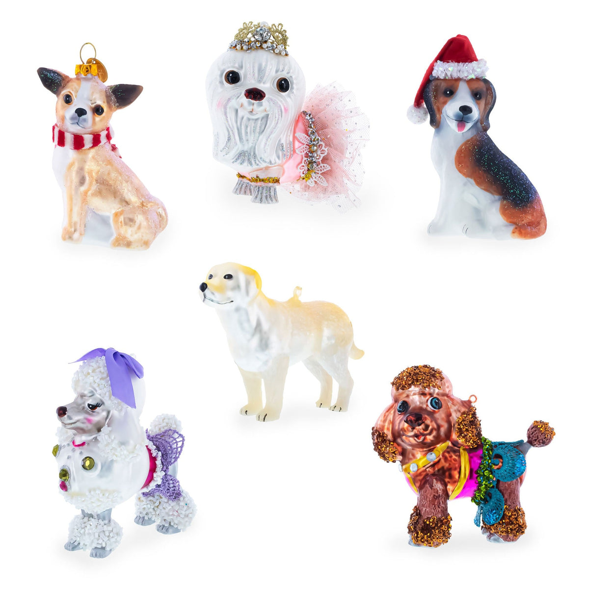 Taco Dog Chihuahua Glass Christmas Ornament - MaisonBeach