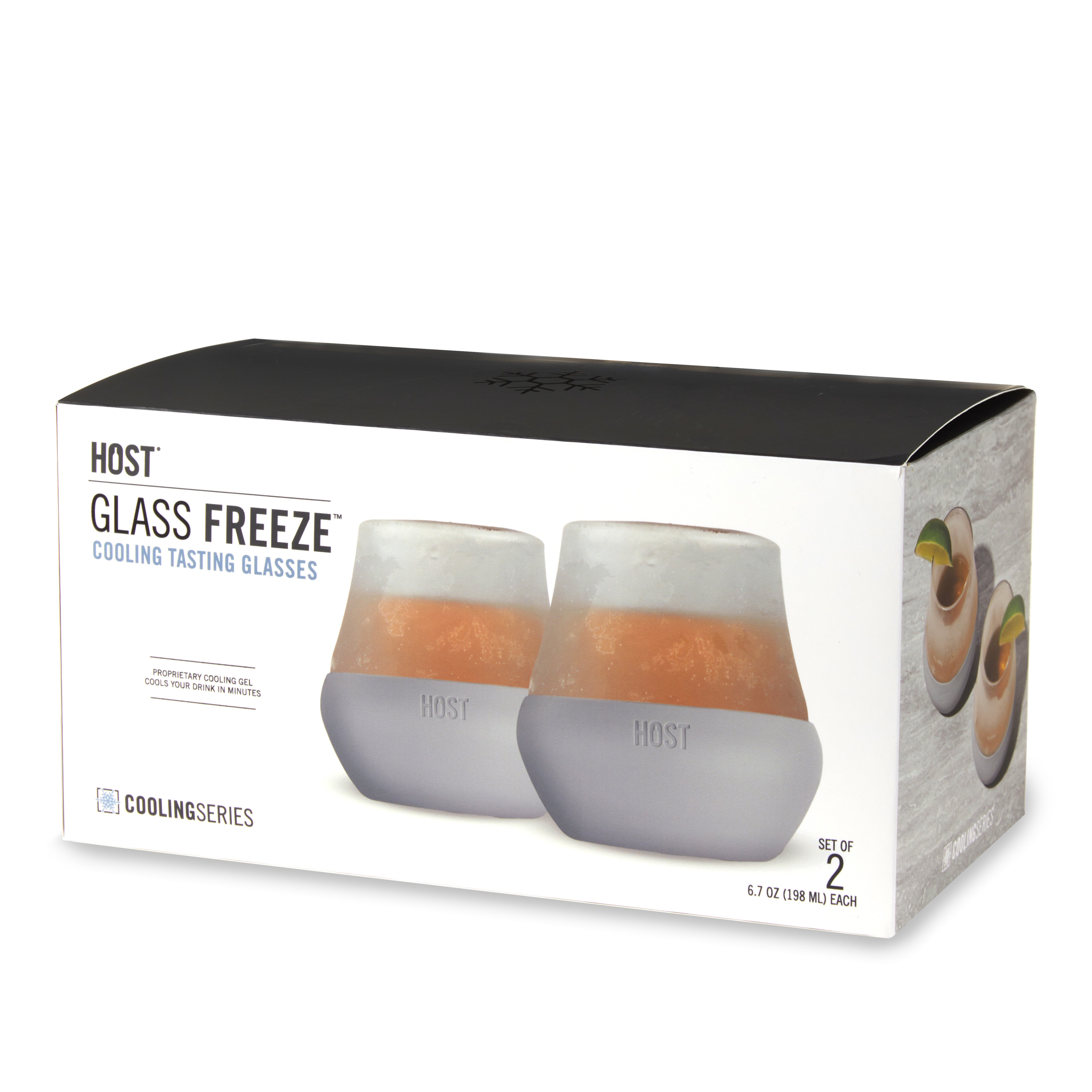 Glass Tasting FREEZE™ in Gray, Set of 2