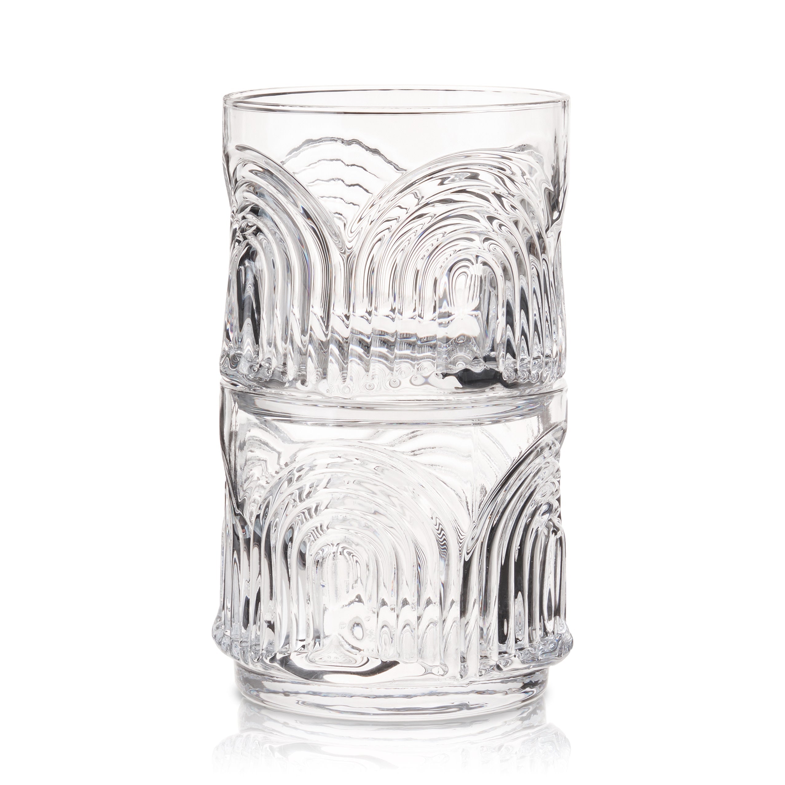 Beau Crystal Lowball Tumblers, Set of 2