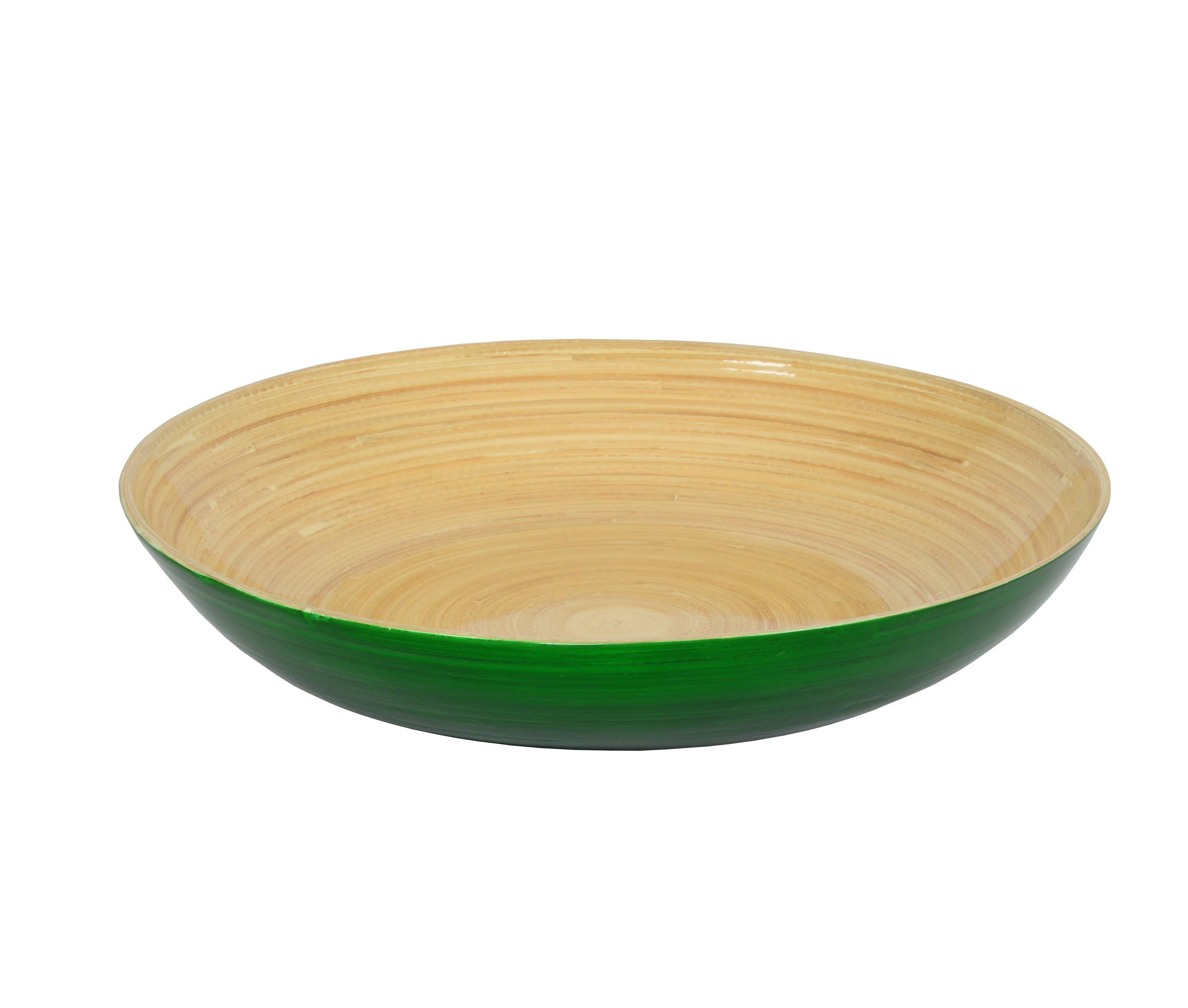 Blue Bamboo Fruit Bowl 11.7" x 2" - MaisonBeach