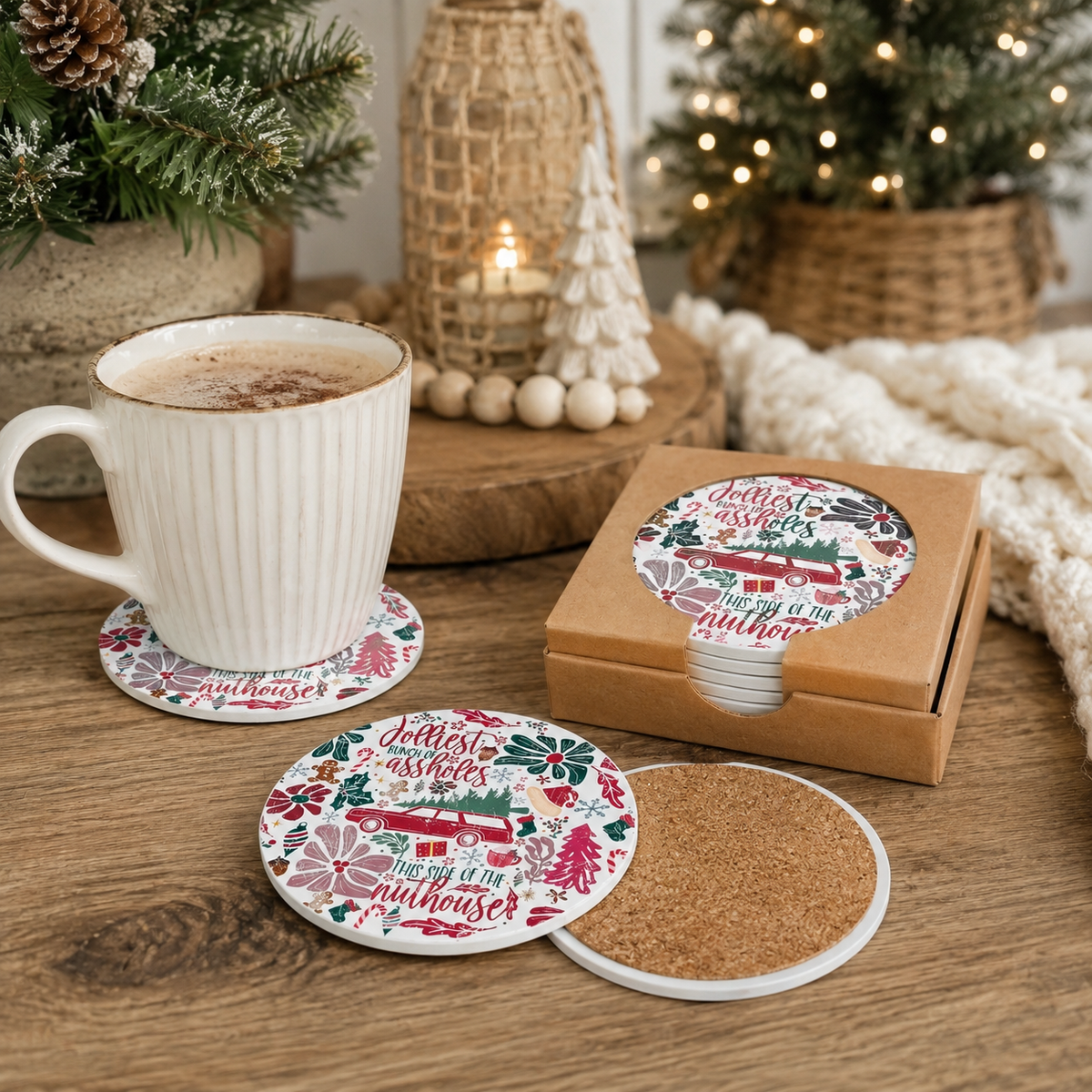 Christmas Coasters - MaisonBeach