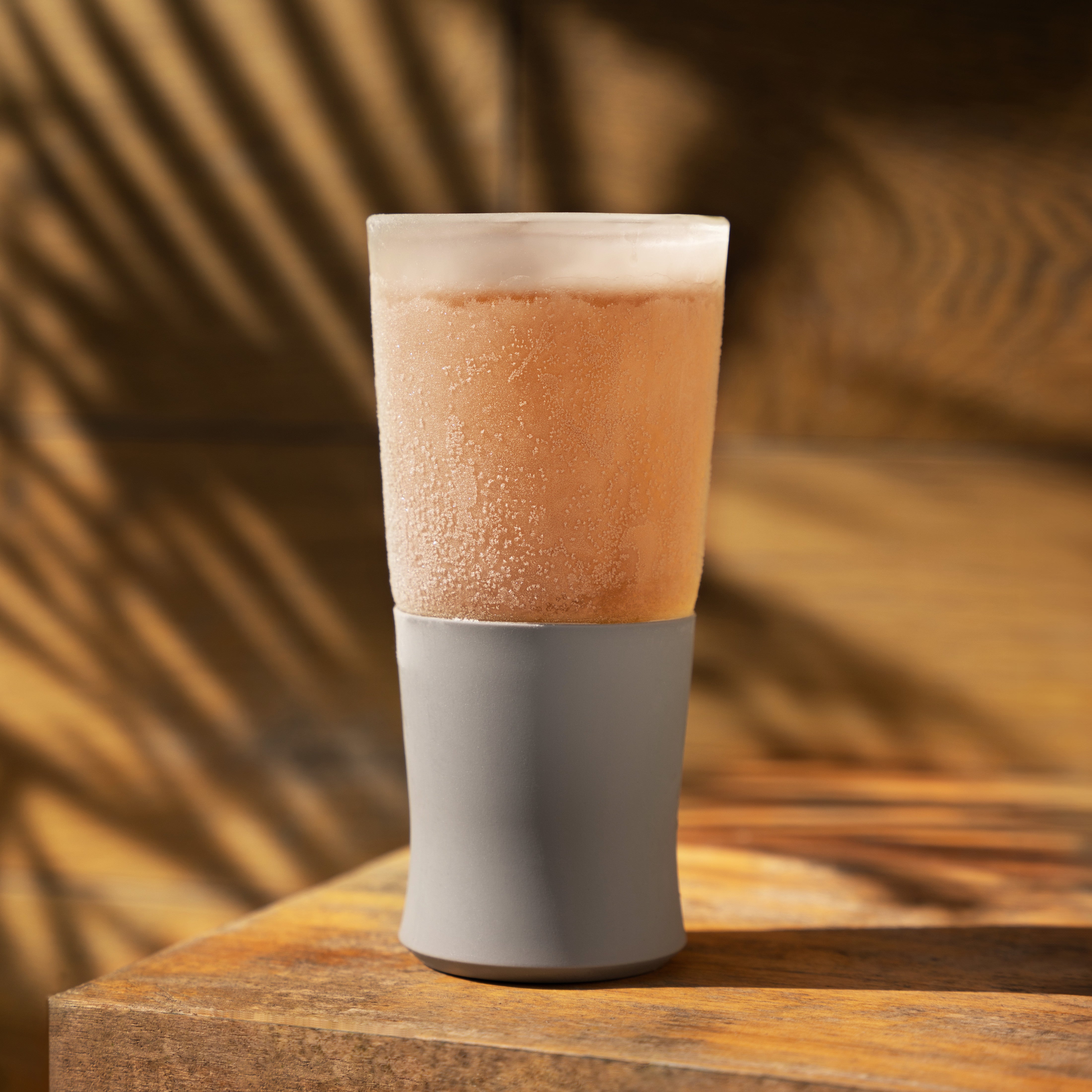 Glass Beer FREEZE™ in Gray, Set of 2
