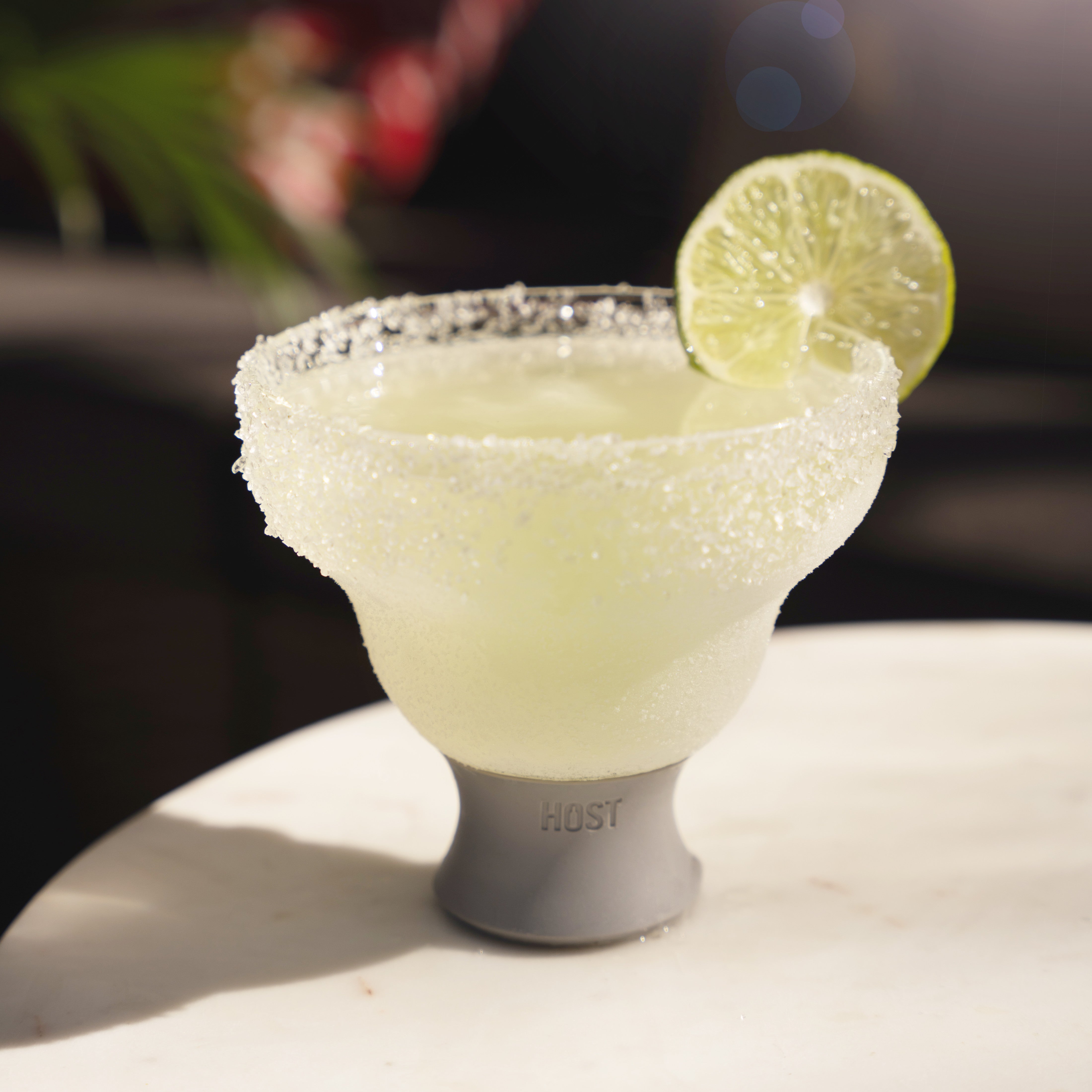 Glass Margarita FREEZE™ in Gray, Set of 2 - MaisonBeach