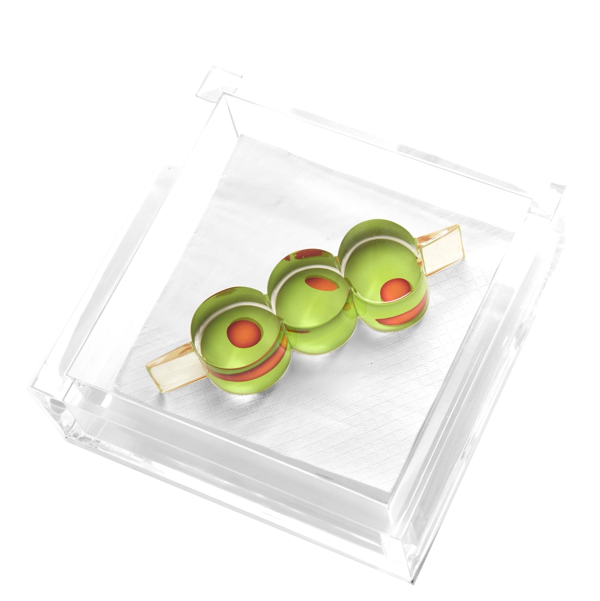 Olives Acrylic Cocktail Napkin Holder - MaisonBeach