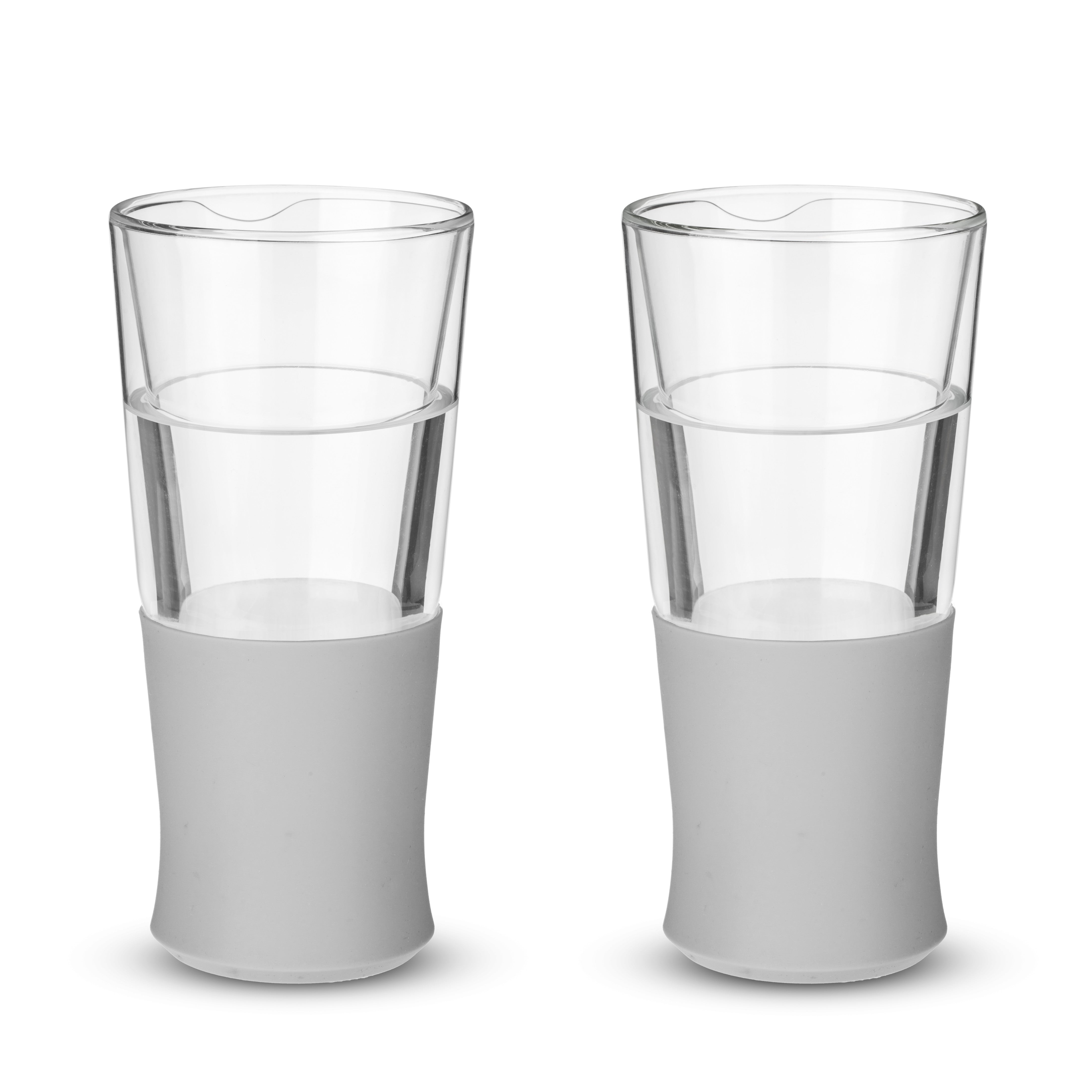 Glass Beer FREEZE™ in Gray, Set of 2