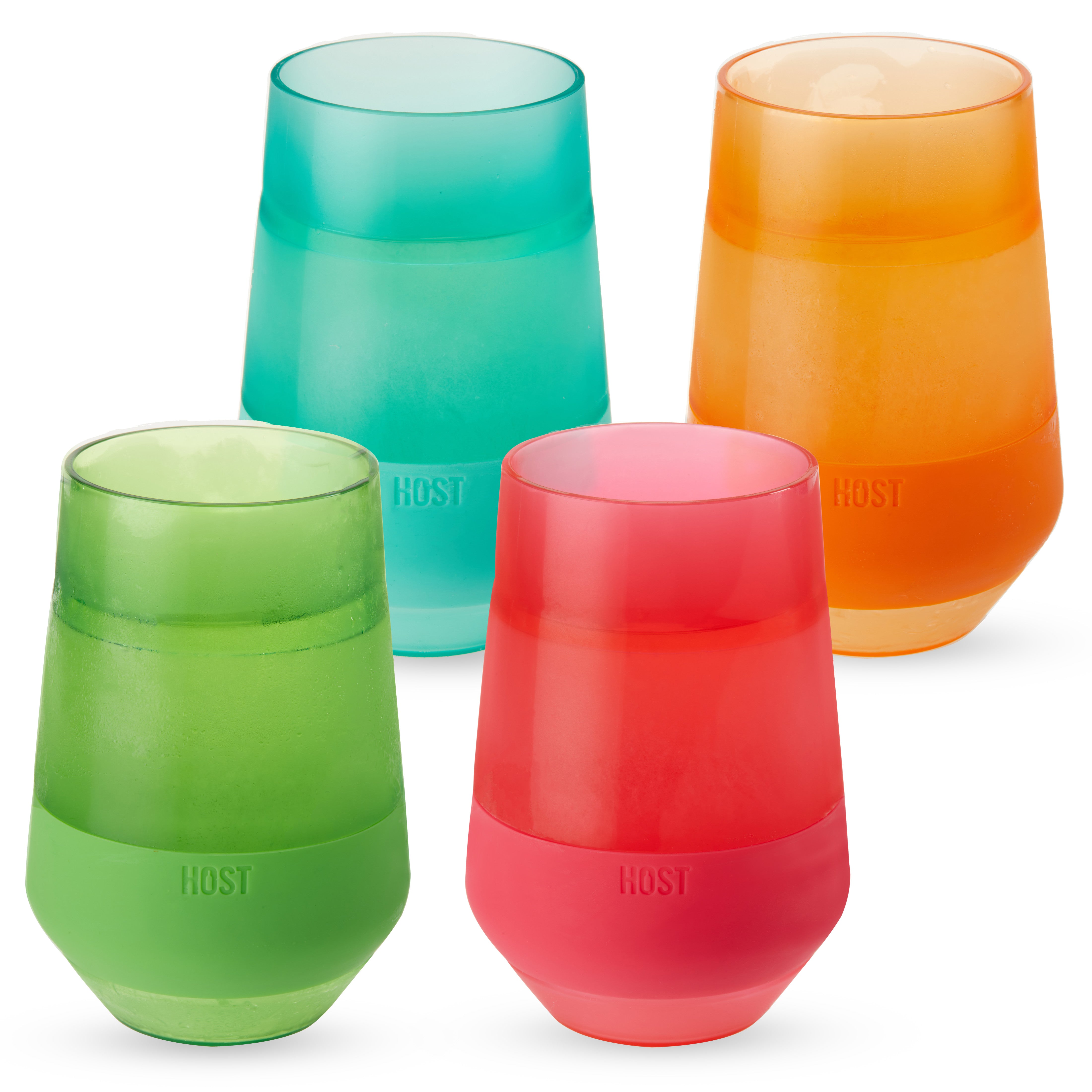 Wine FREEZE™ XL in Vivid Tinted Multicolor, Set of 4 - MaisonBeach
