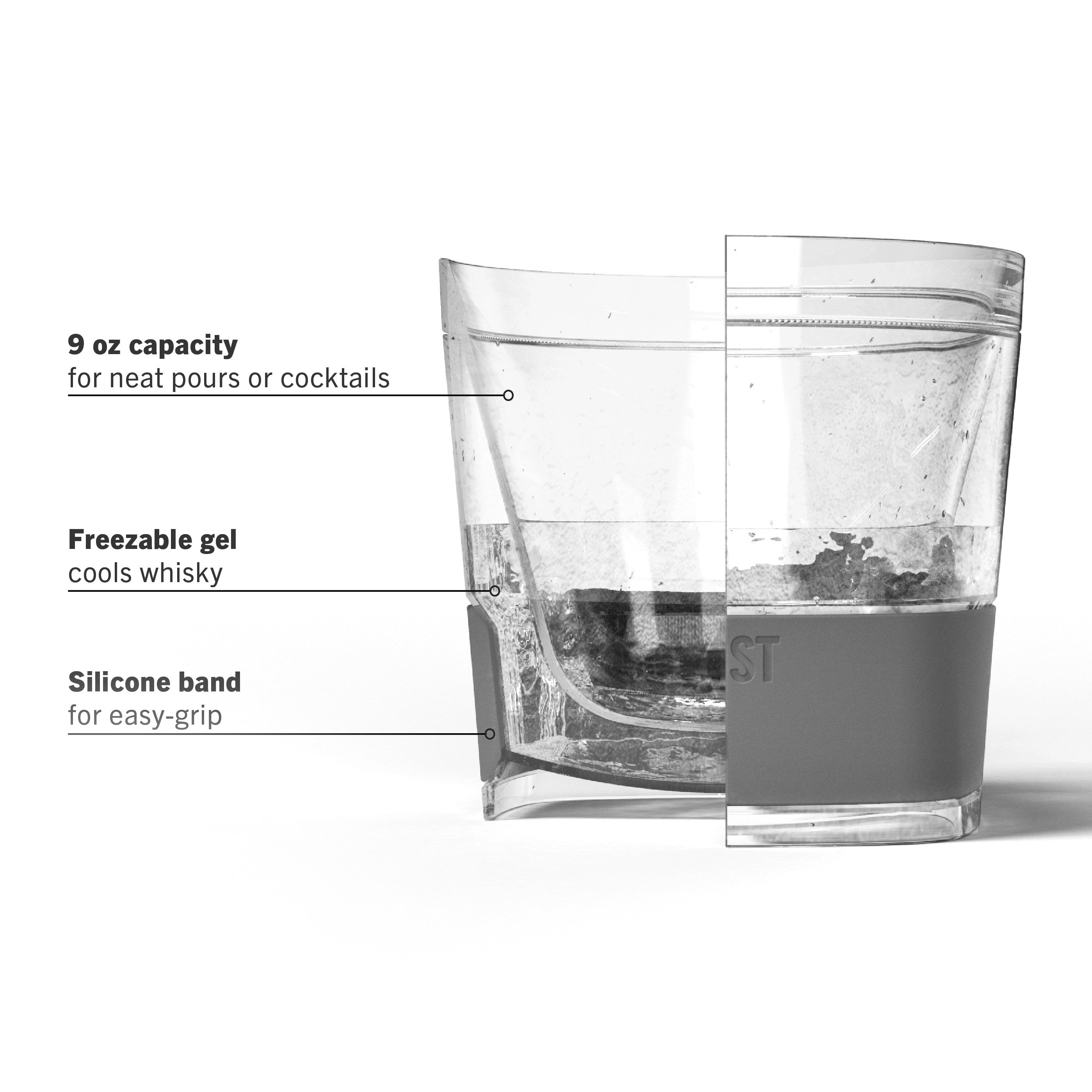 Whiskey FREEZE™ in Smoke, Set of 2