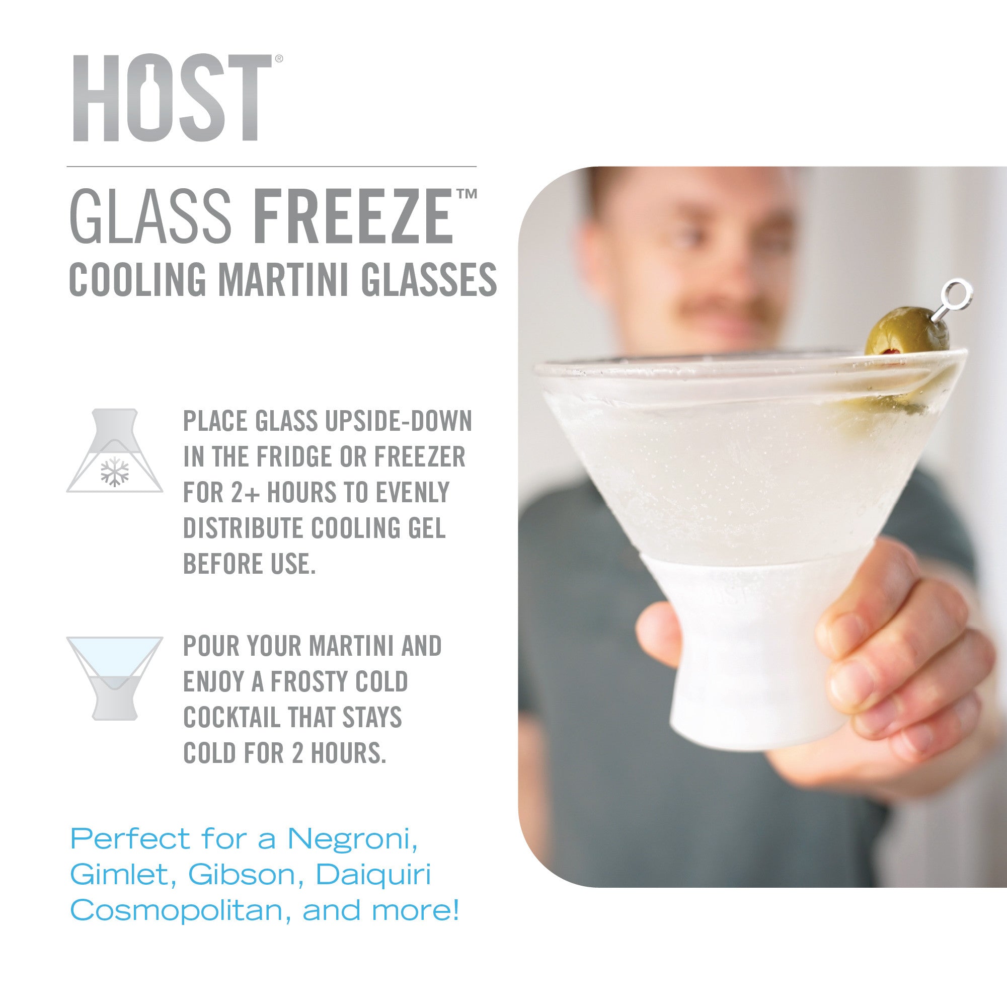 Glass Martini FREEZE™ , Set of 2