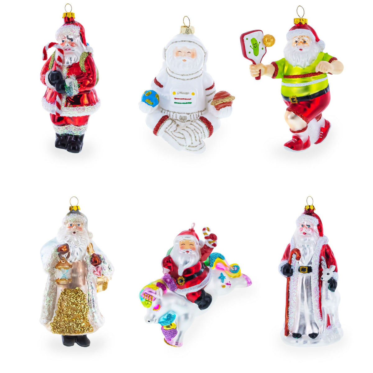 Fish in the Santa Hat Glass Christmas Ornament - MaisonBeach