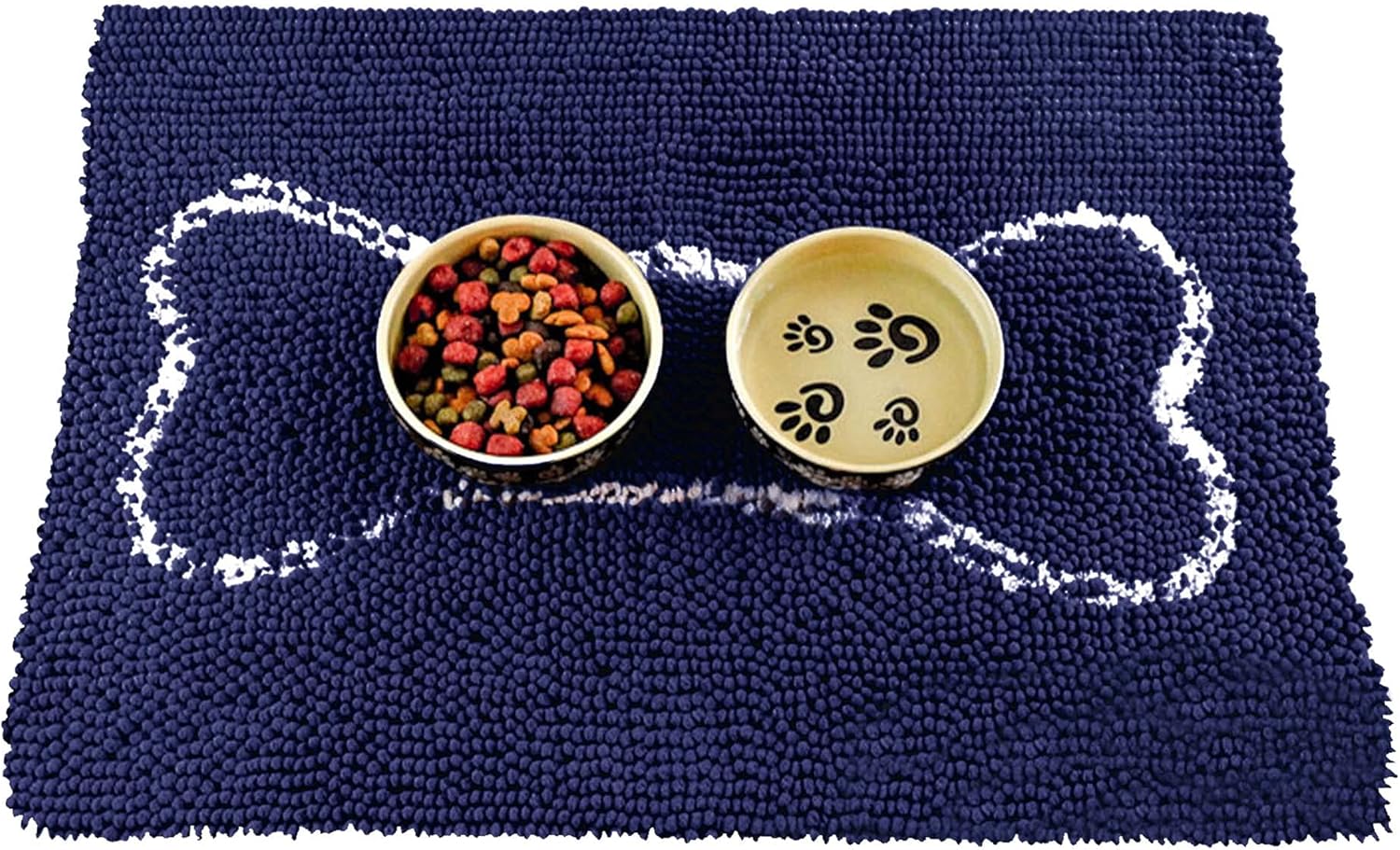 Small Navy Blue Absorbent Placemat/Doormat - MaisonBeach