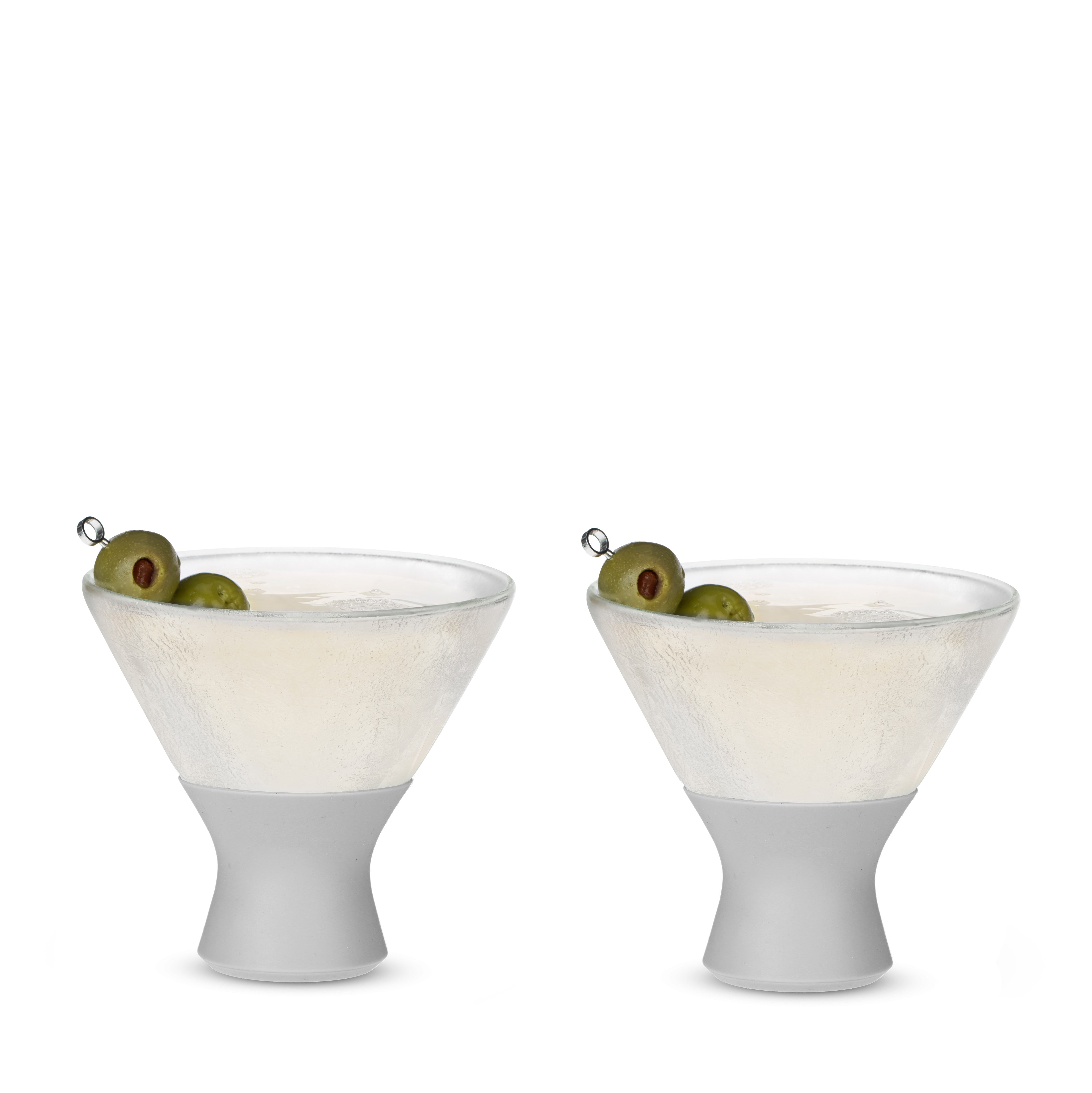 Glass Martini FREEZE™ in Gray, Set of 2