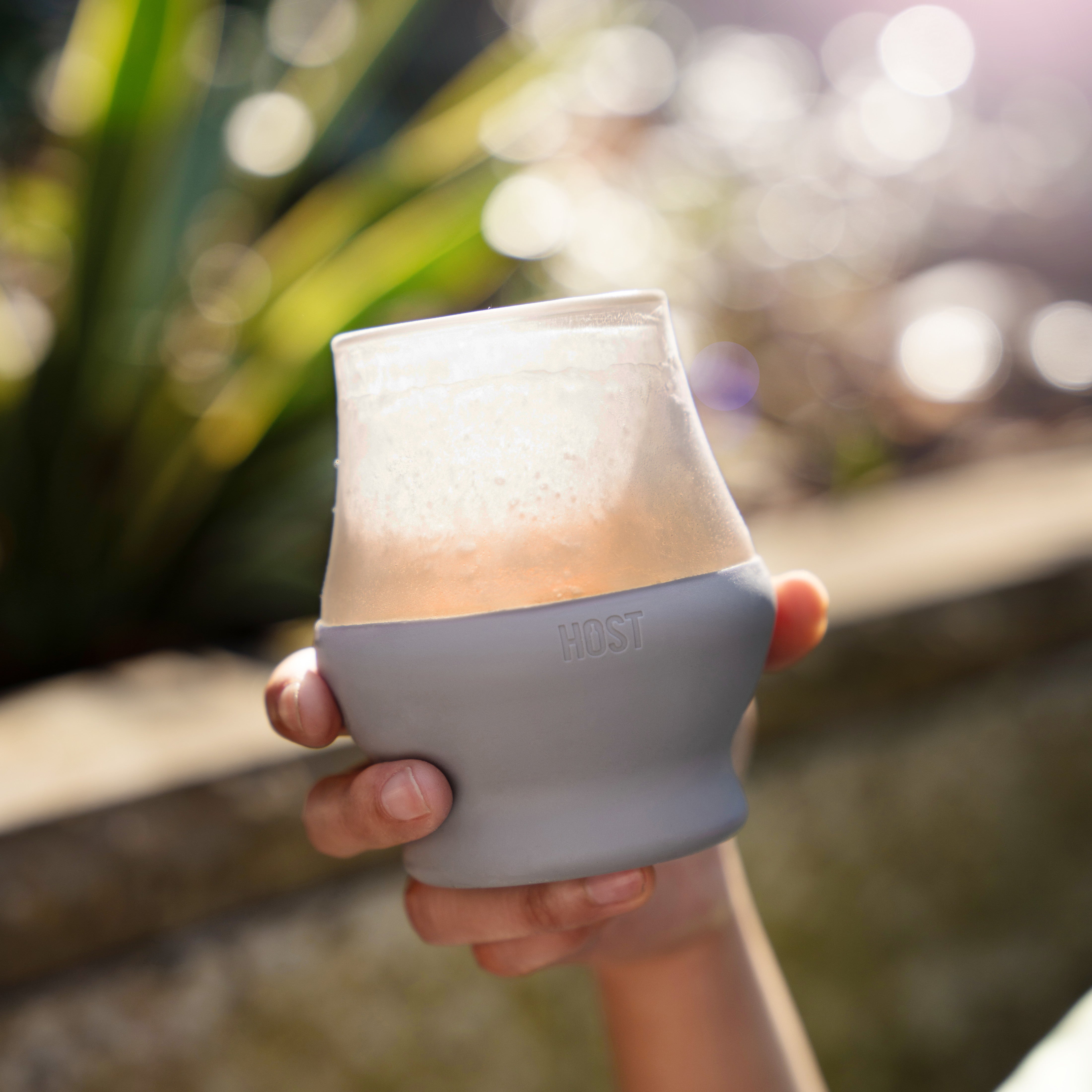 Glass Sipping FREEZE™ in Gray, Set of 2