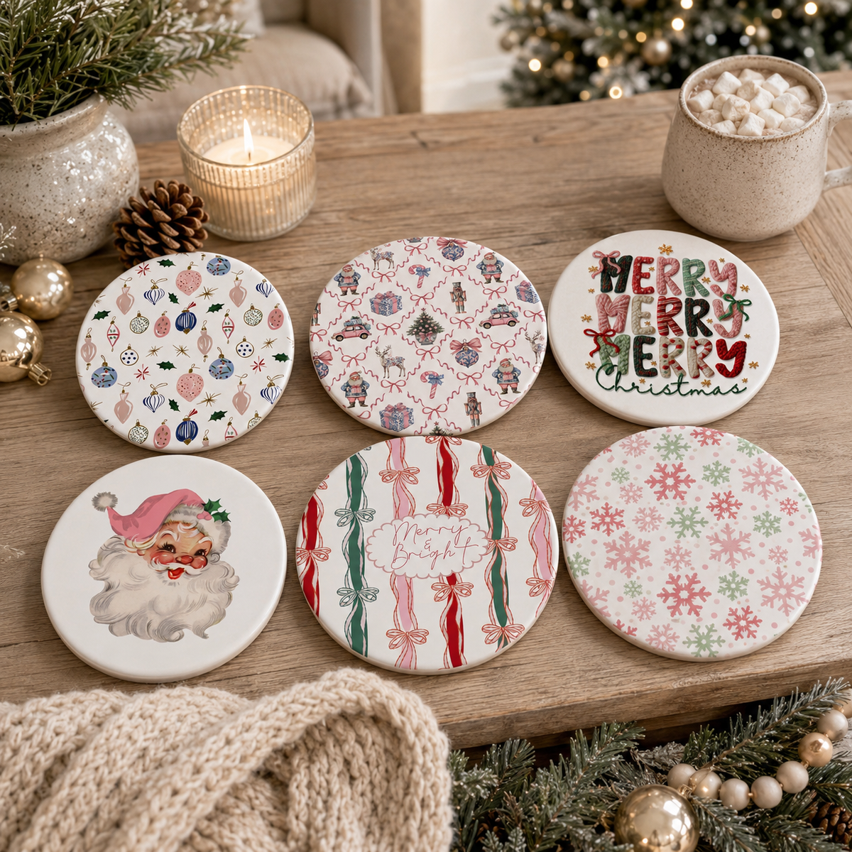 Christmas Coasters - MaisonBeach