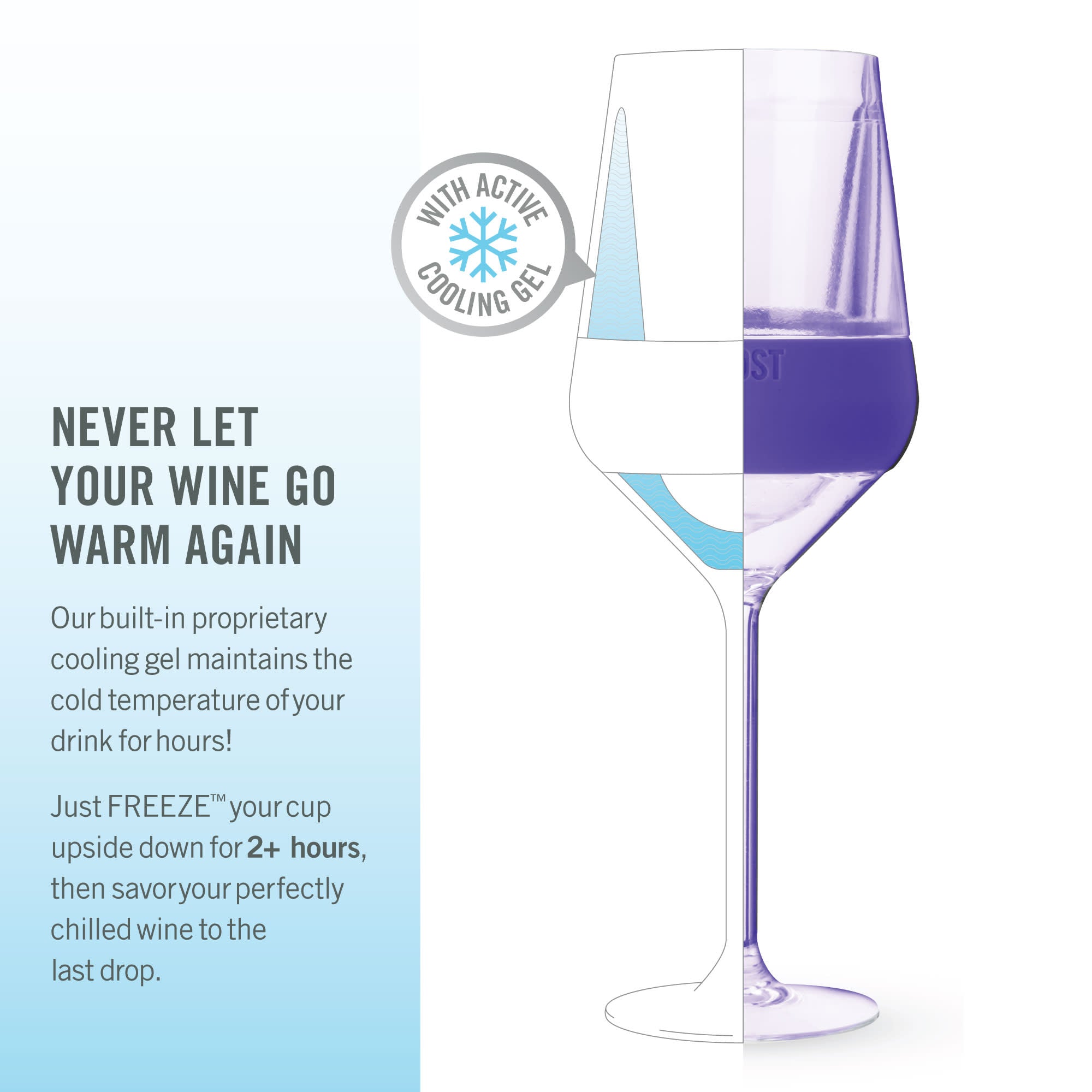 Stemmed Wine FREEZE™ in Tinted Multicolor, Set of 4