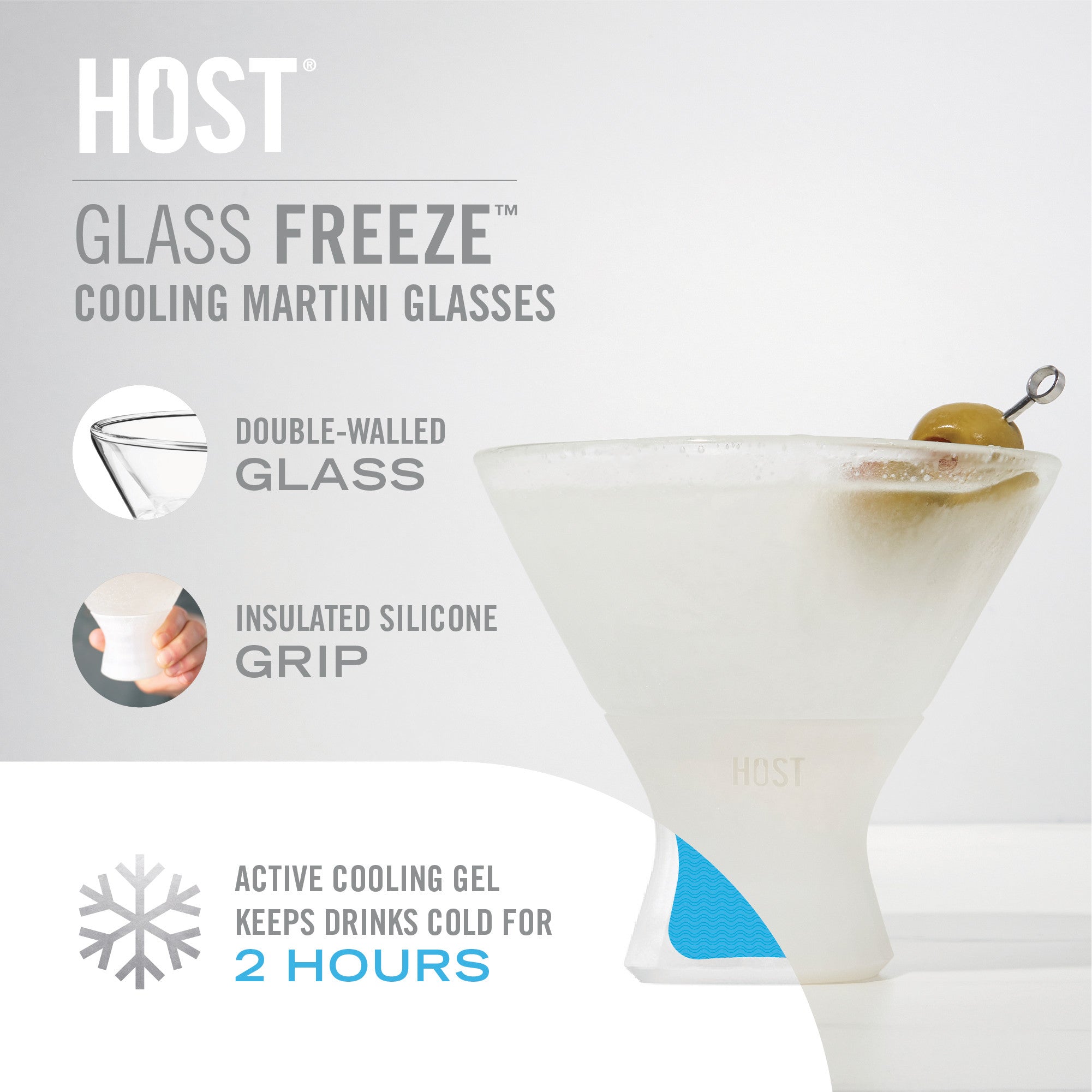 Glass Martini FREEZE™ , Set of 2