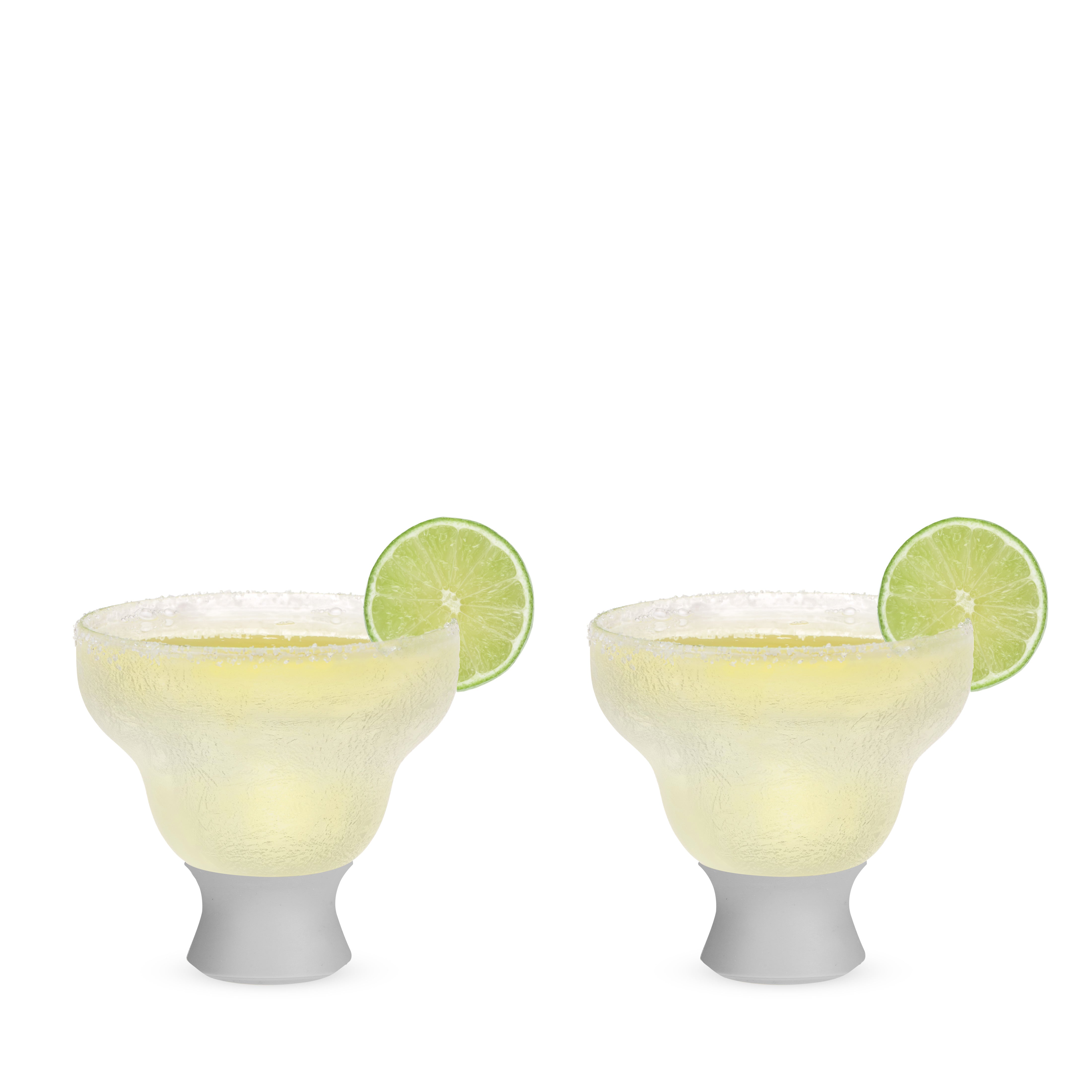 Glass Margarita FREEZE™ in Gray, Set of 2 - MaisonBeach