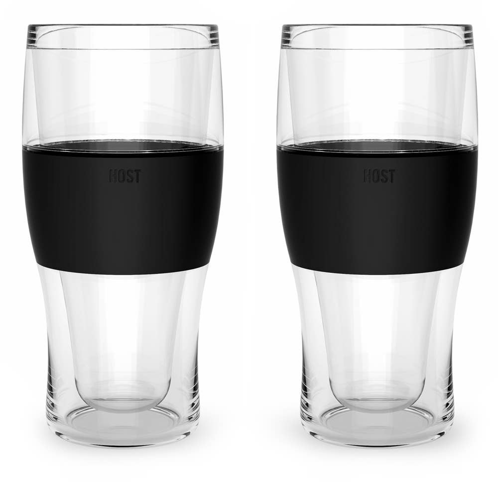 HOST - Beer FREEZE Cooling Cups in Black (Set of 2) - MaisonBeach