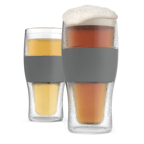 HOST - Beer FREEZE™ Cooling Cups in Gray (Set of 2) by HOST® - MaisonBeach