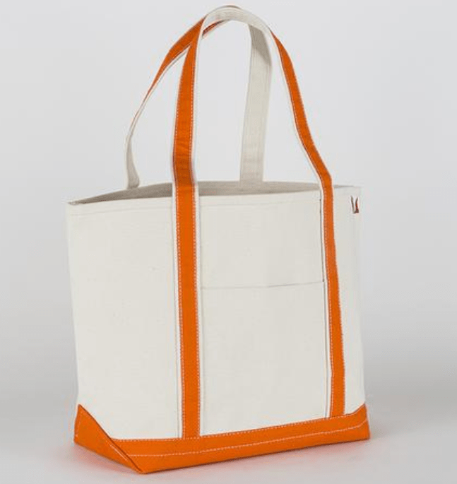 Orange Medium Classic Boat Tote - MaisonBeach