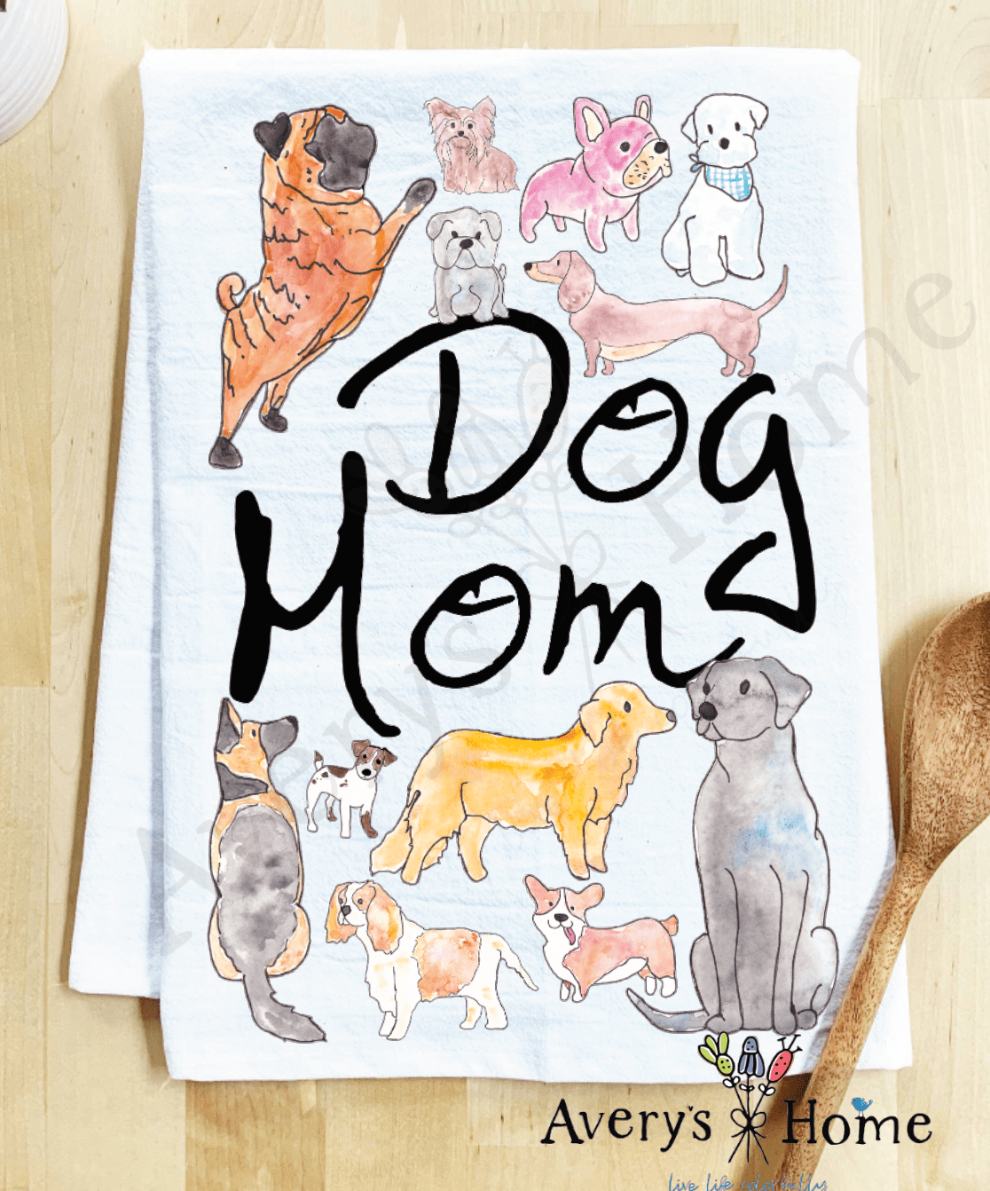 Dog Mom Sweet Mother's Day Kitchen Dish Towel - MaisonBeach