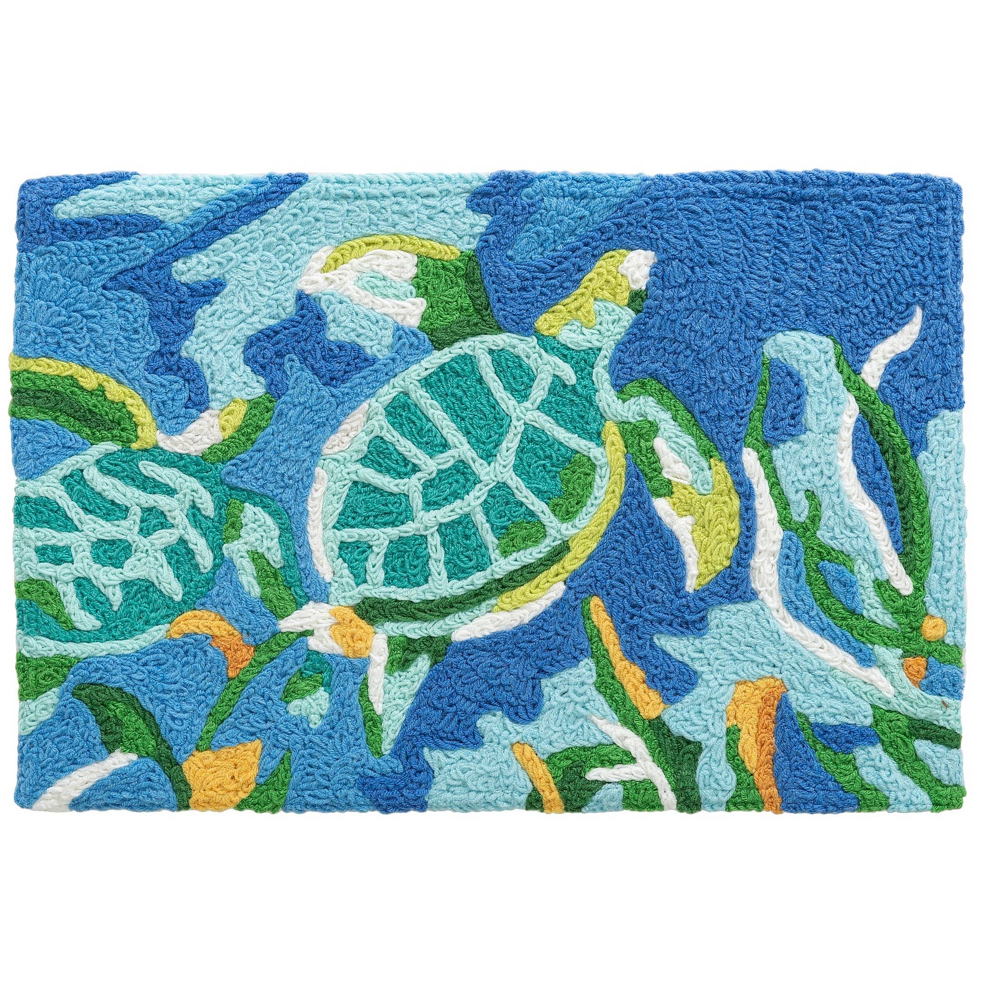 20" x 30" Turtles Swimming in Seaweed Rug